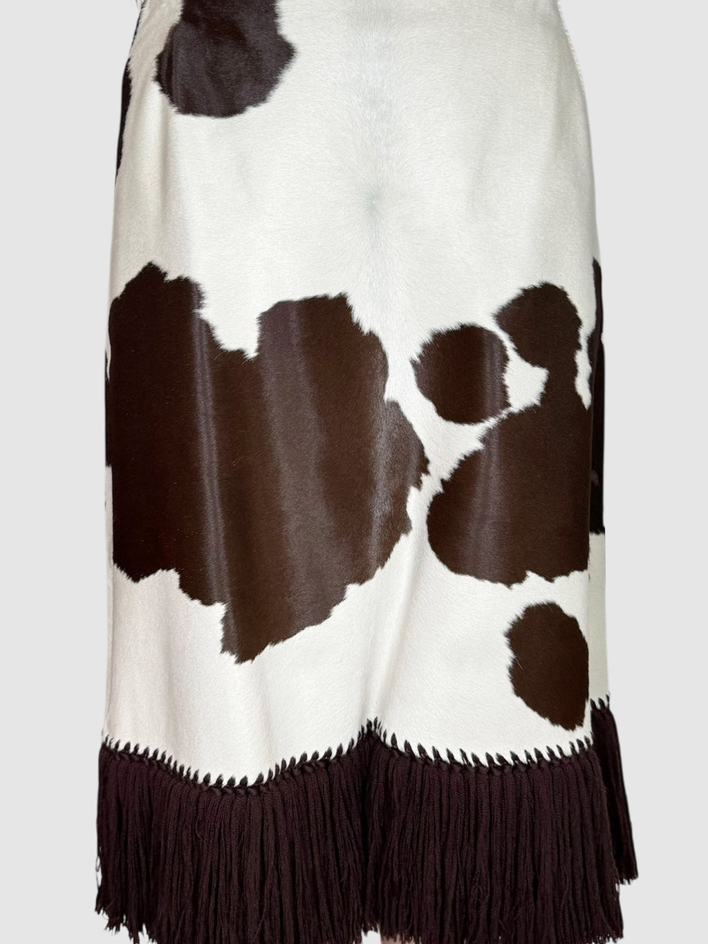 2002 Cowhide Midi Skirt