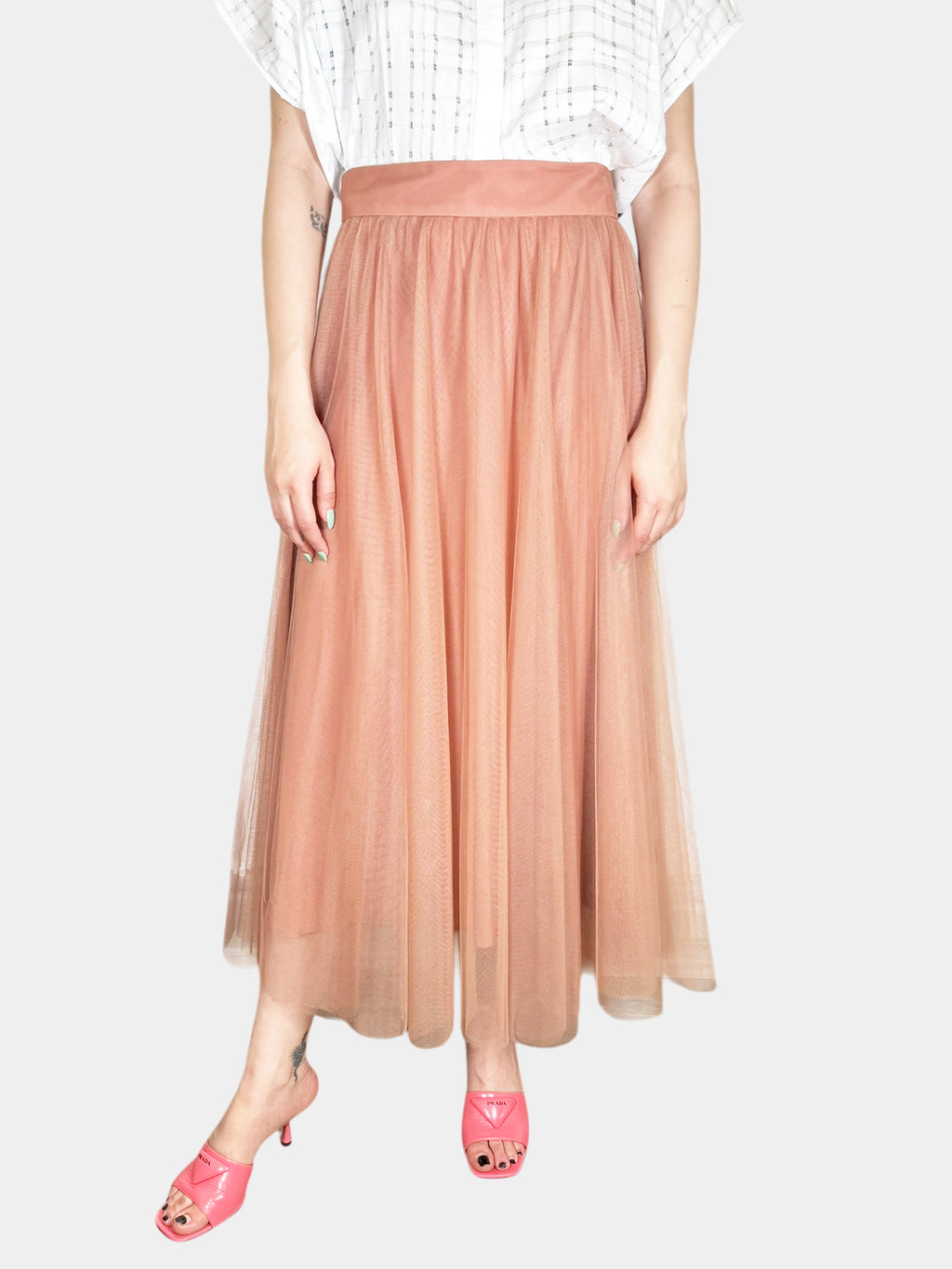 Pleated Tulle Skirt