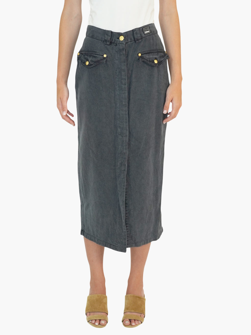 Denim Midi Skirt