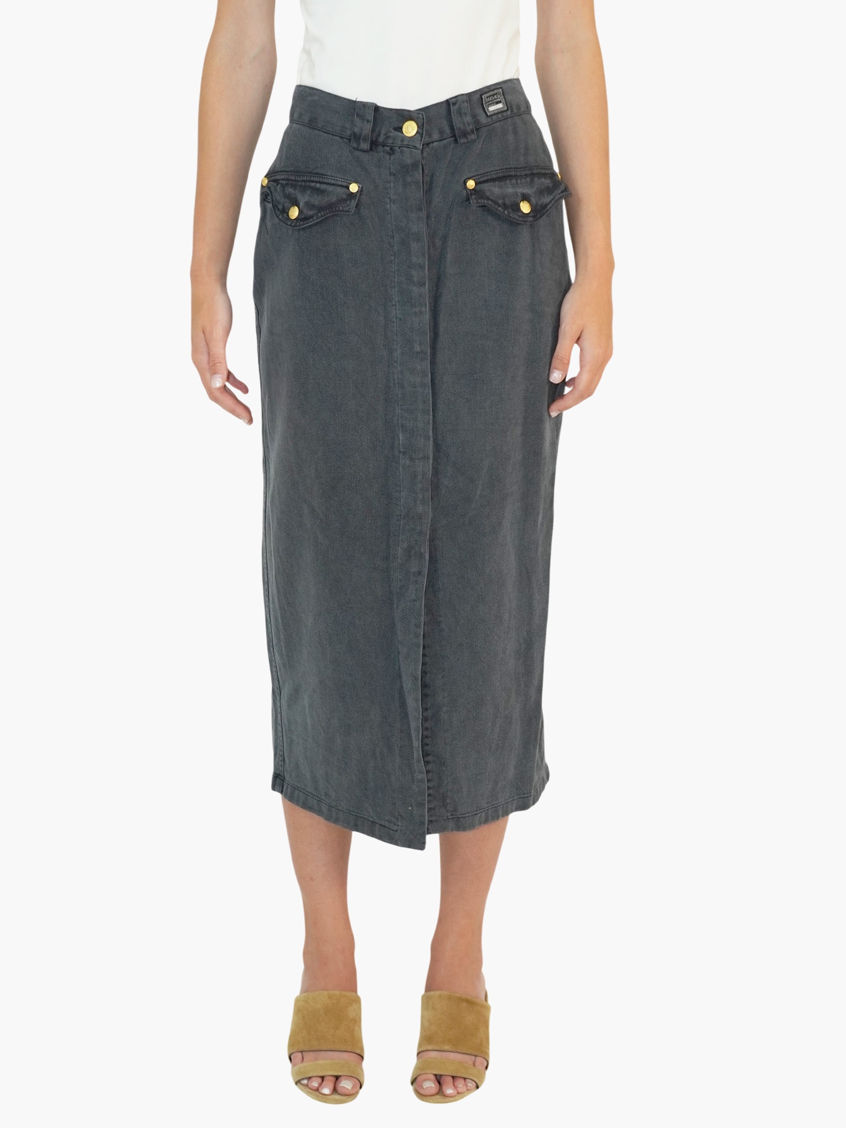 Denim Midi Skirt