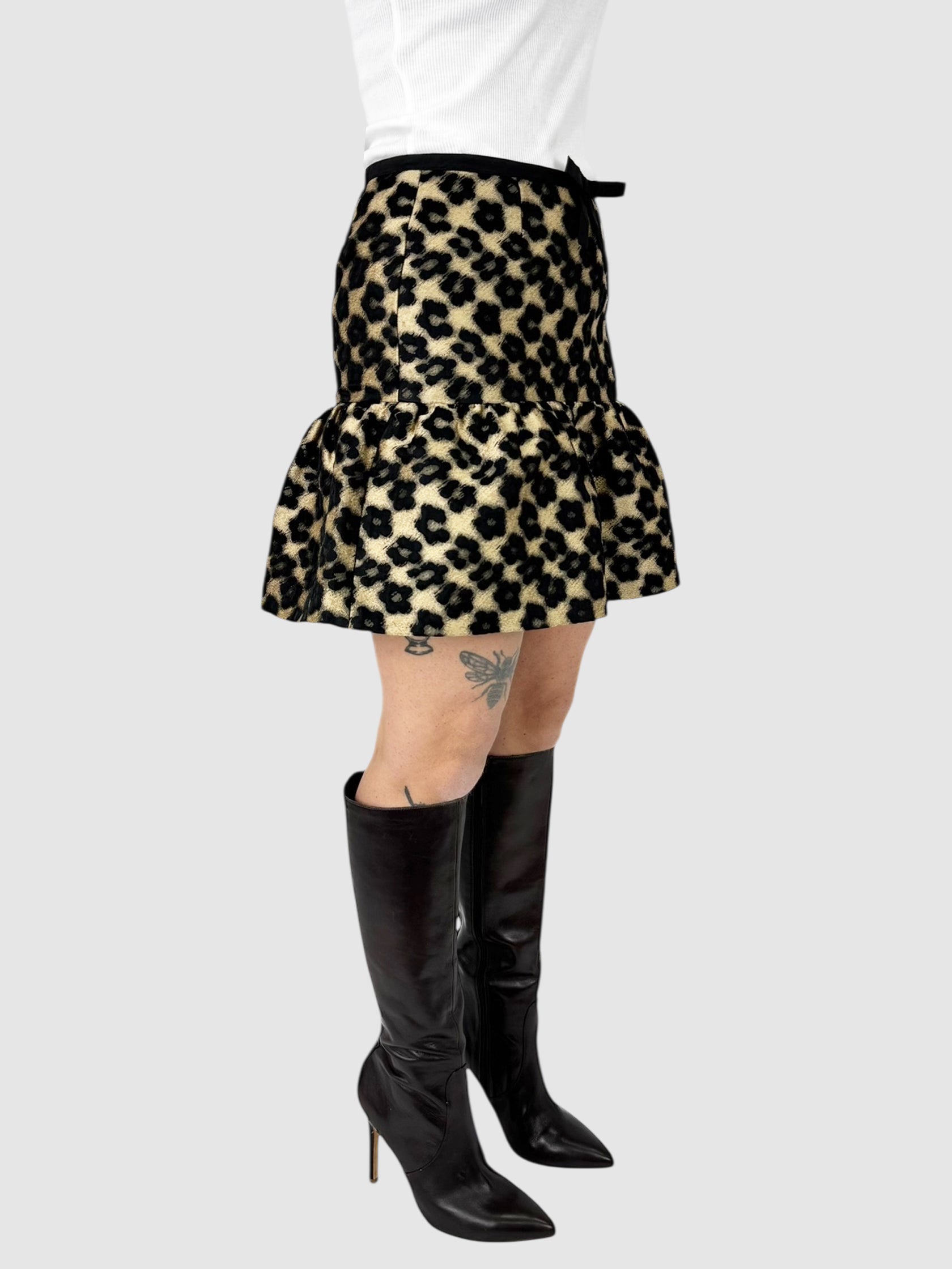 Leopard Floral Skirt