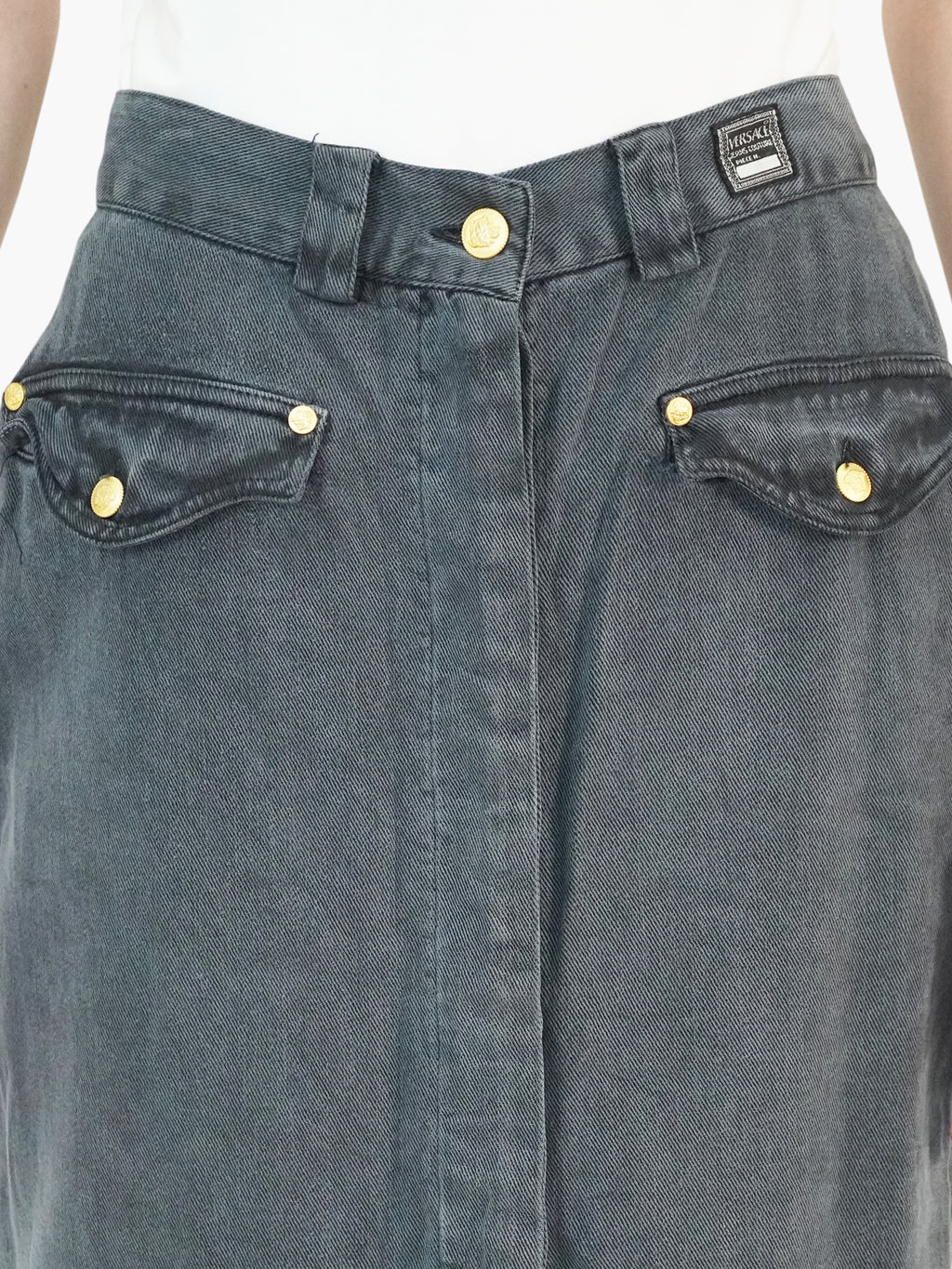 Denim Midi Skirt