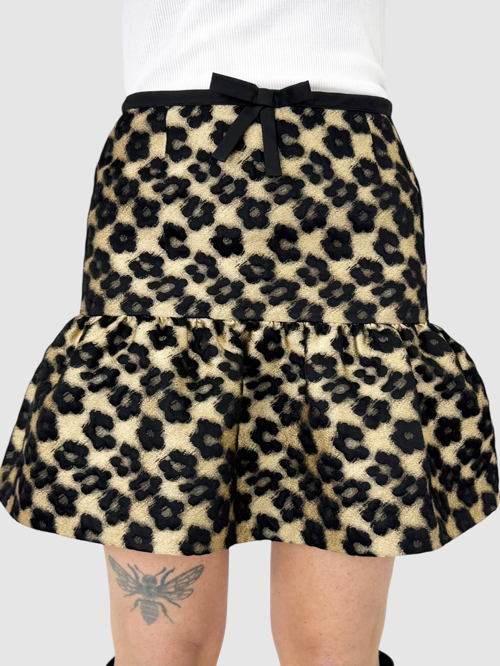 Leopard Floral Skirt