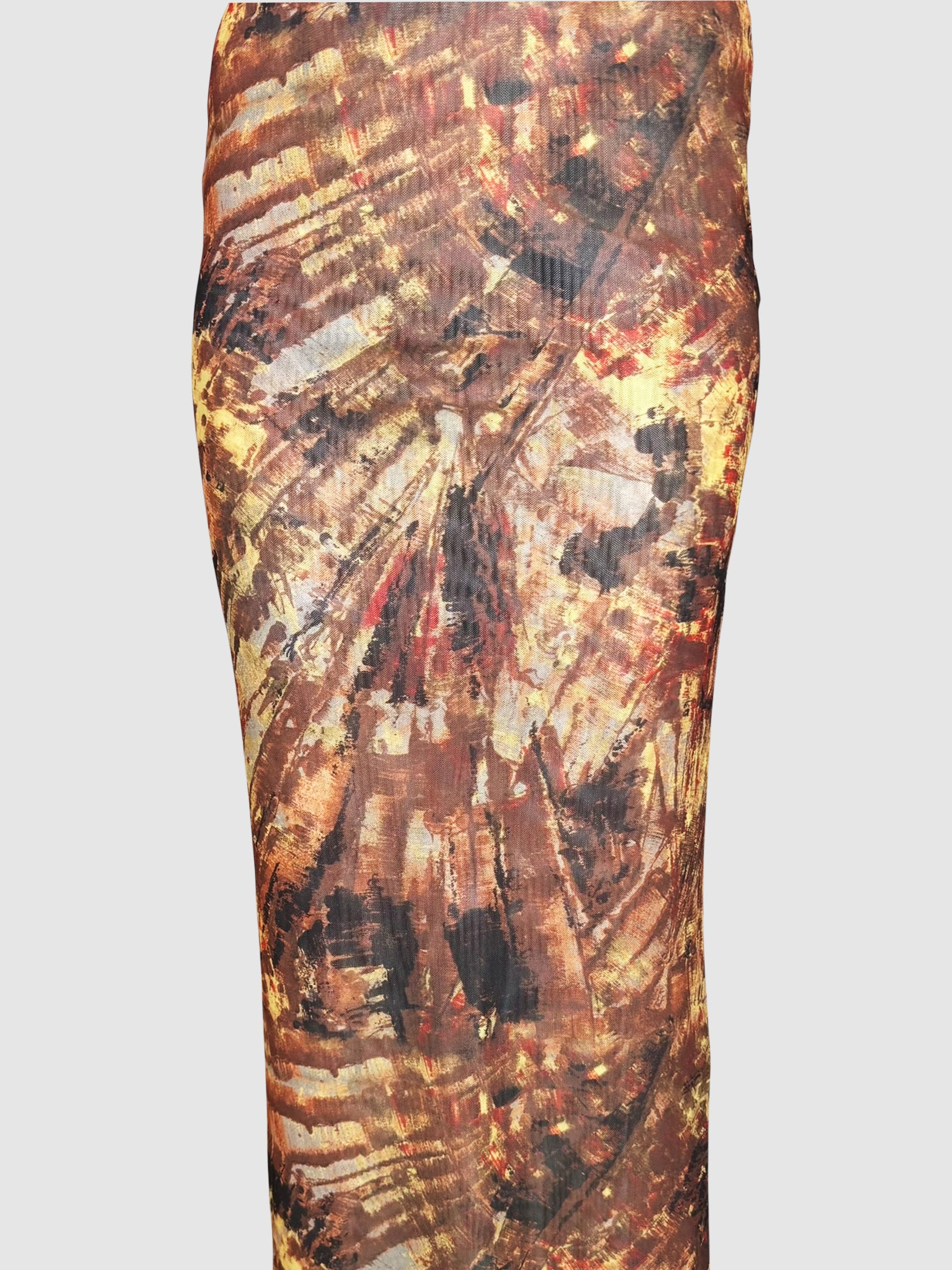 Printed Mesh Skirt