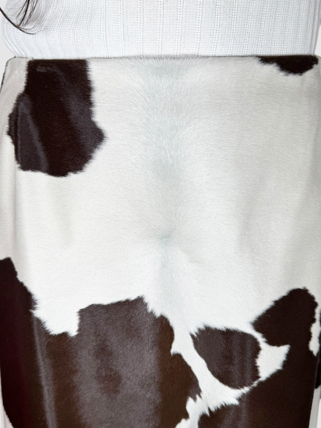 2002 Cowhide Midi Skirt
