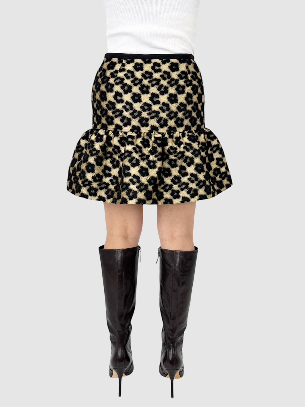 Leopard Floral Skirt