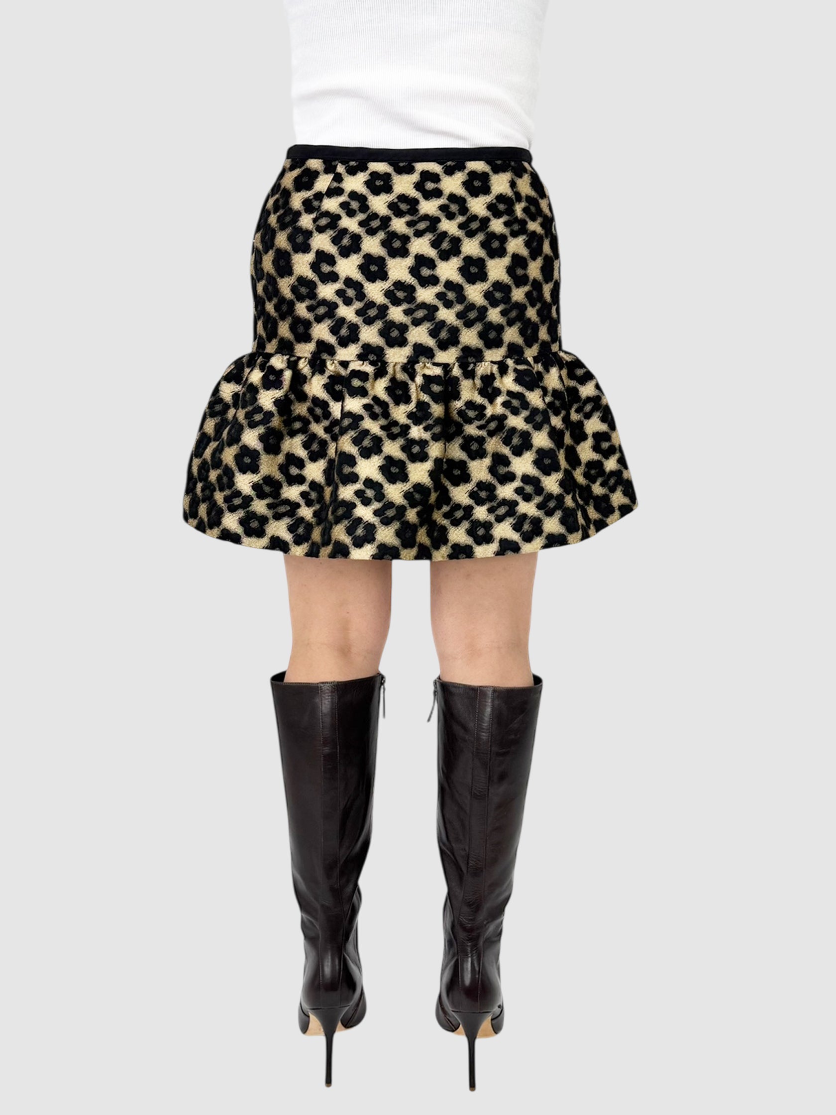 Leopard Floral Skirt