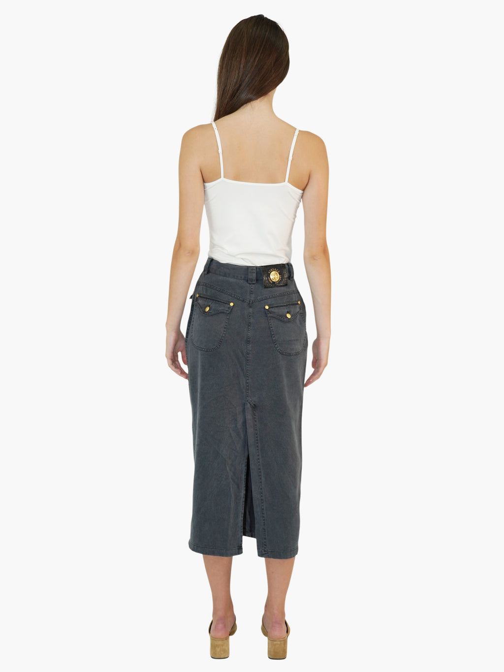 Denim Midi Skirt