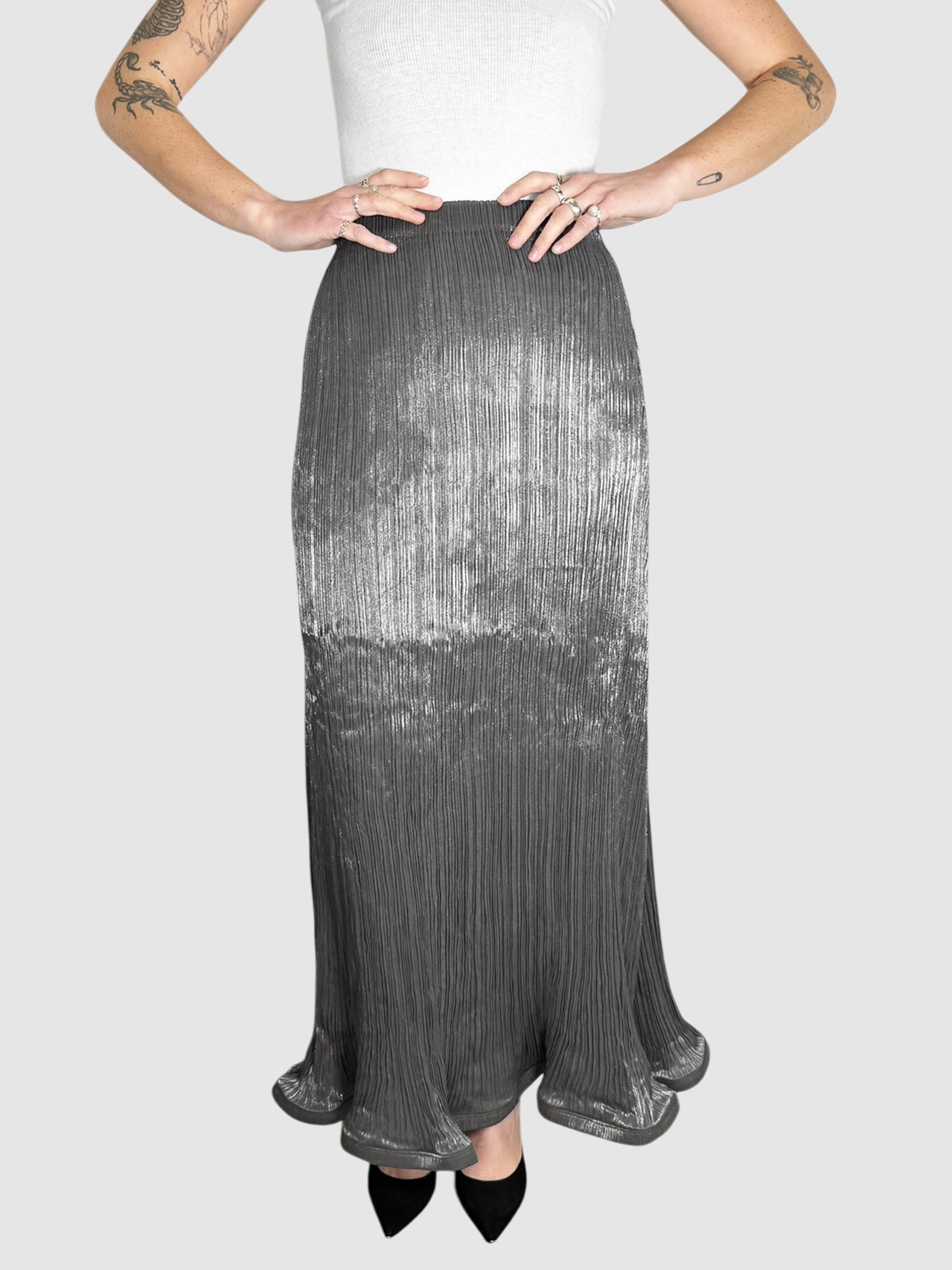 Pleated Midi Skirt