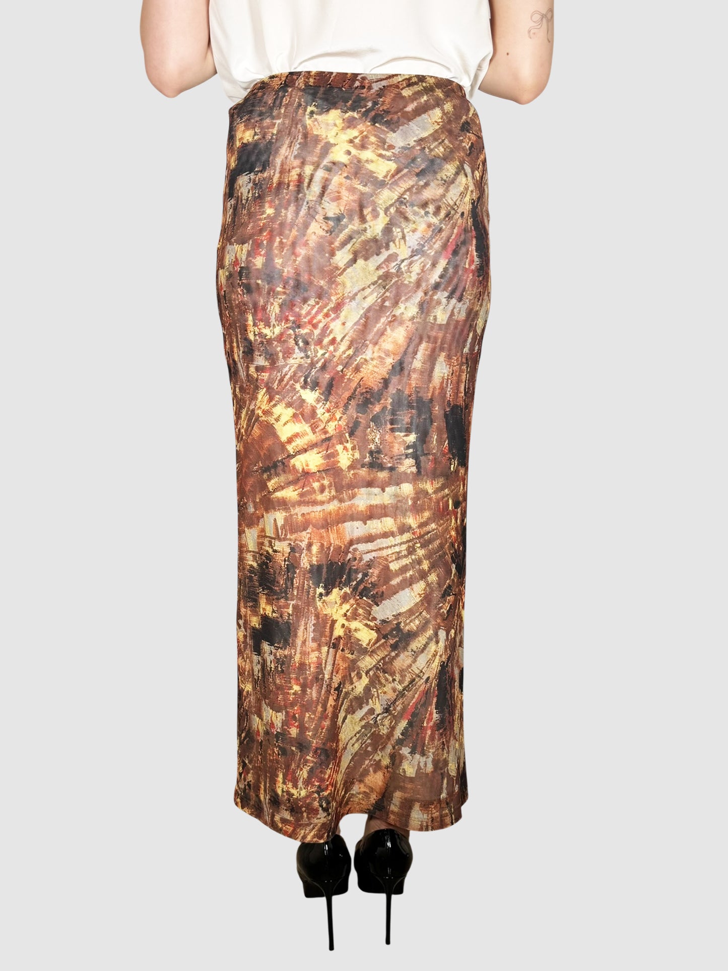 Printed Mesh Skirt