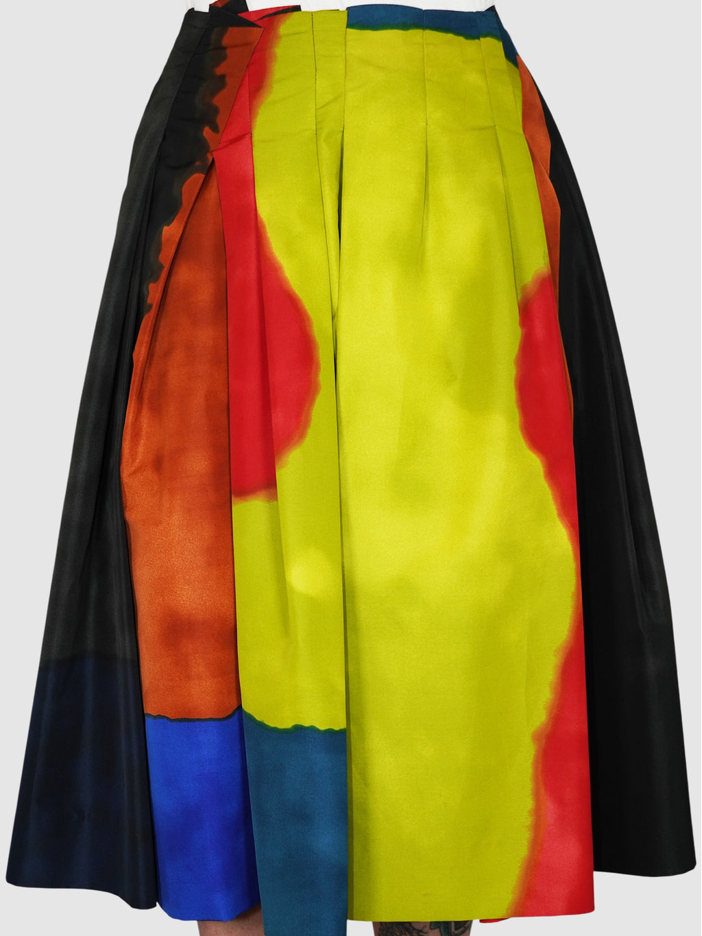 Colourblock Pleated Skirt