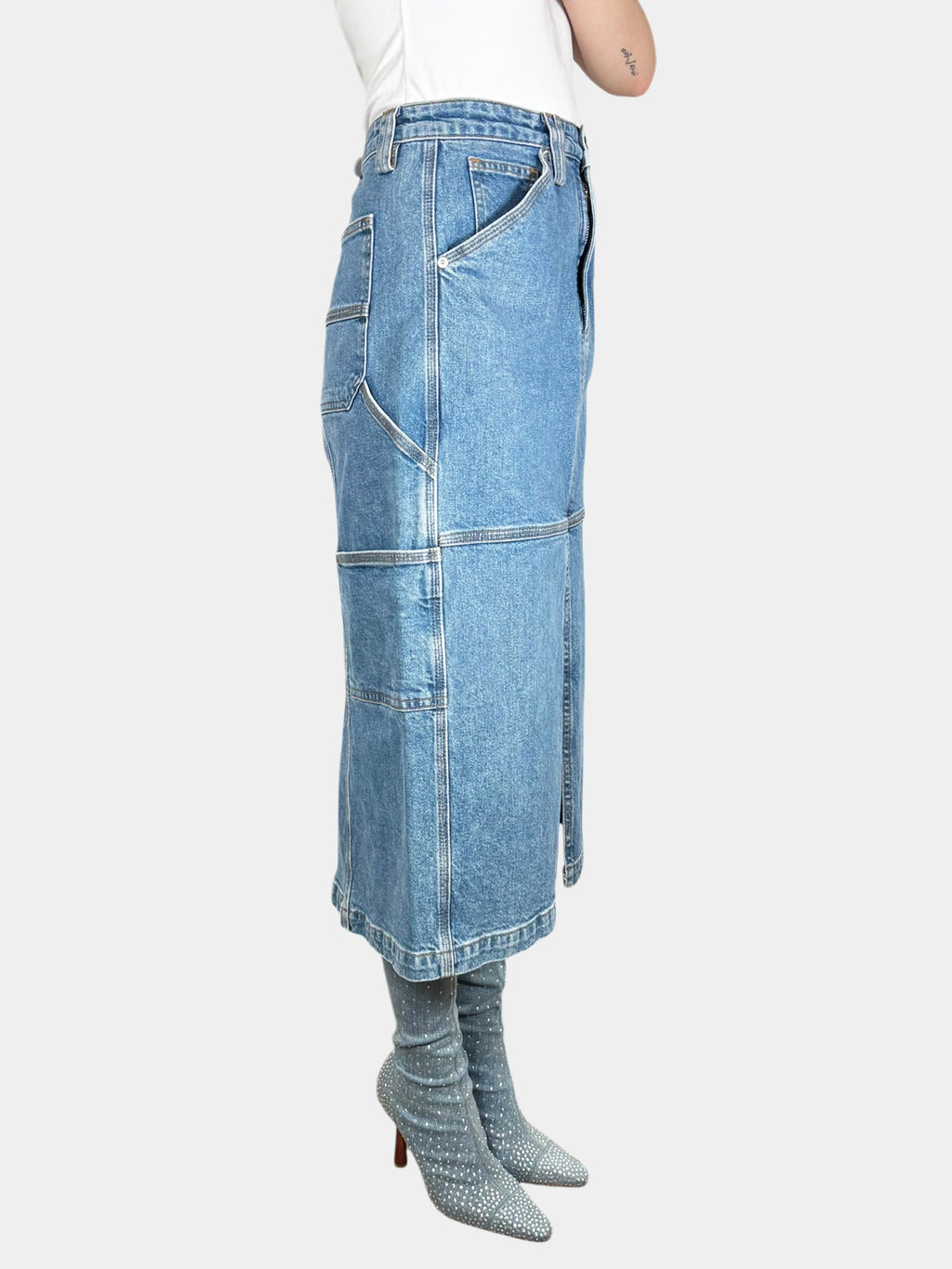 Denim Carpenter Skirt