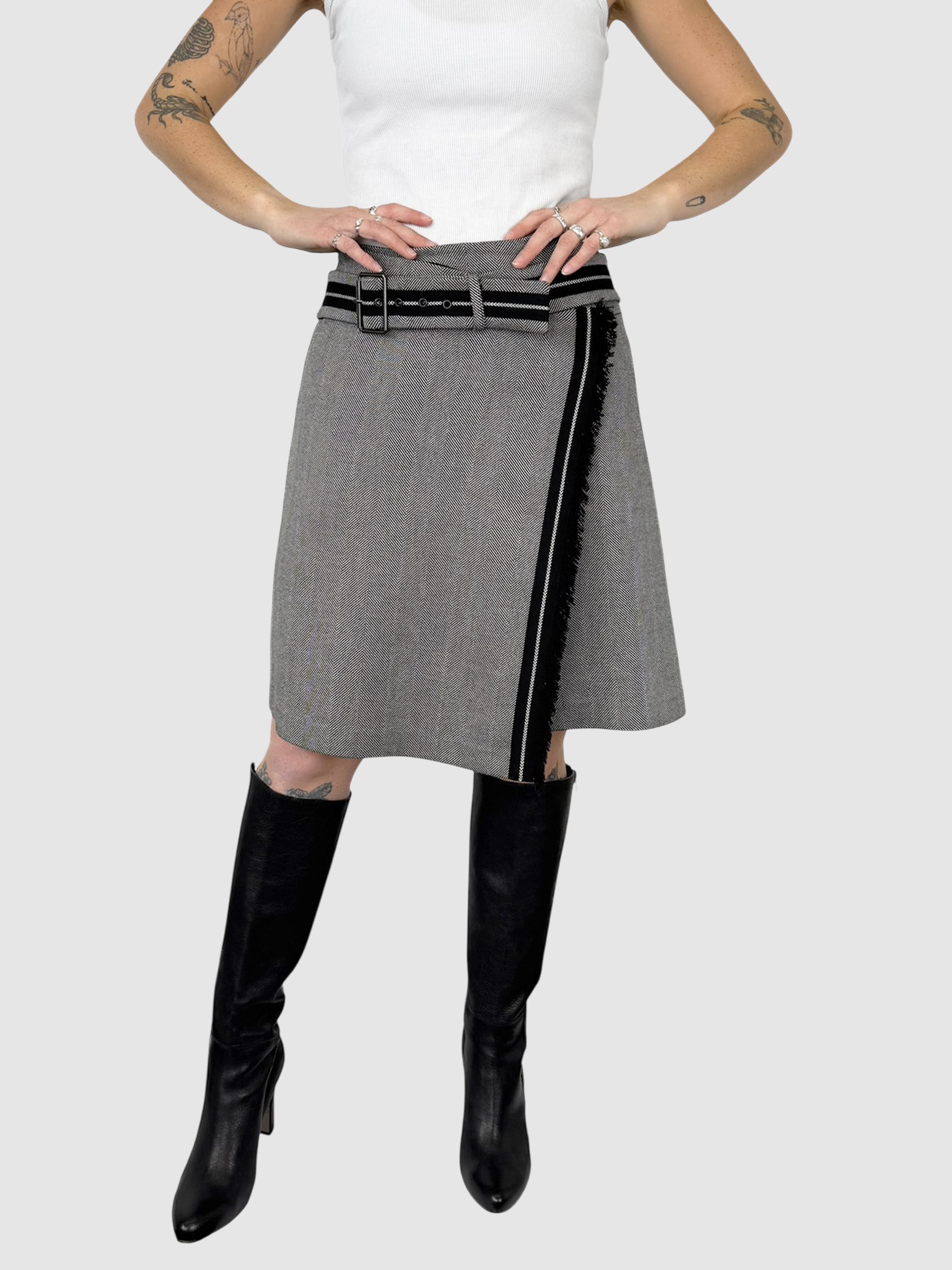 Tweed Wrap Skirt