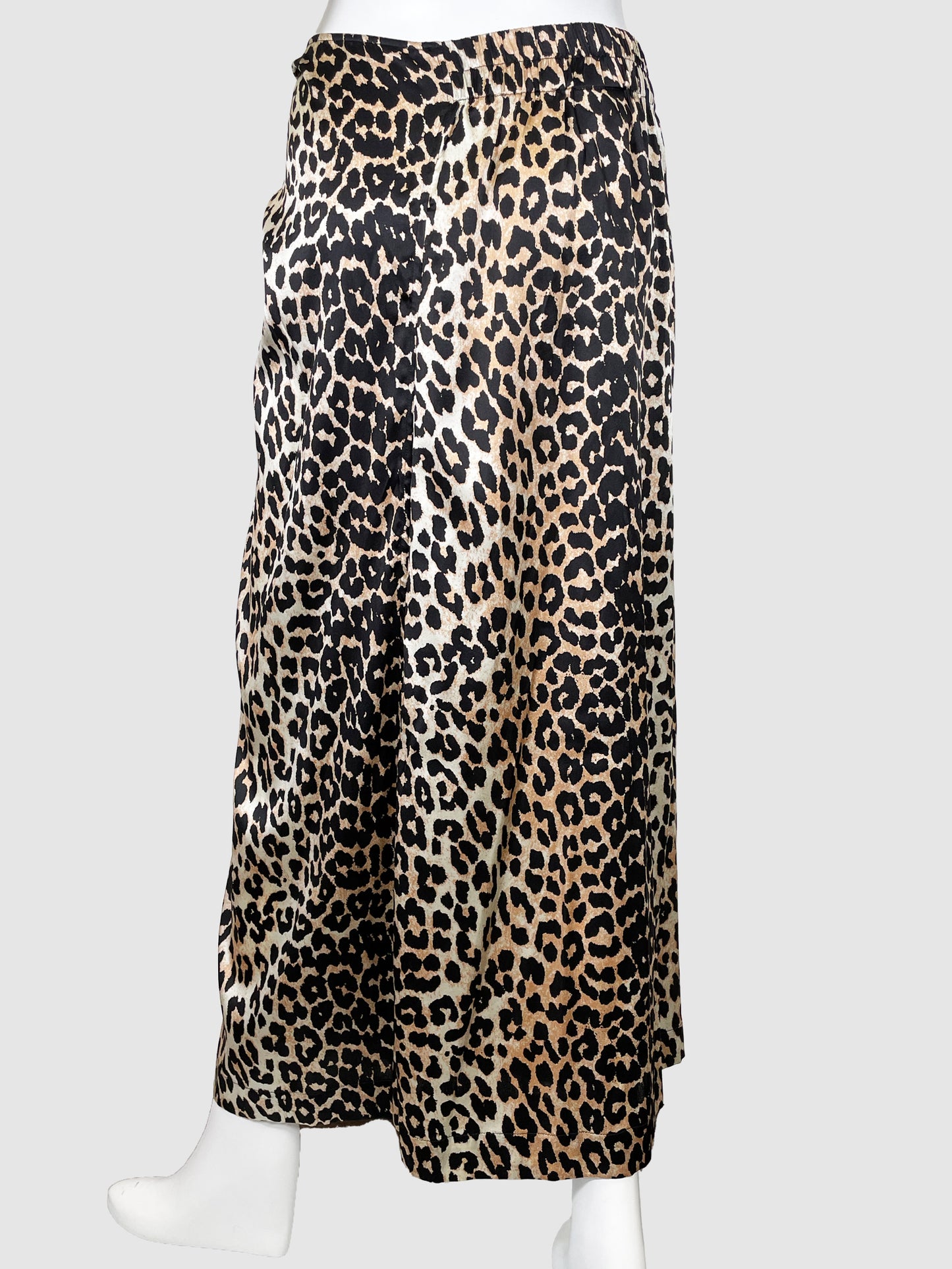 Ganni Leopard Print Maxi Skirt - Size 42