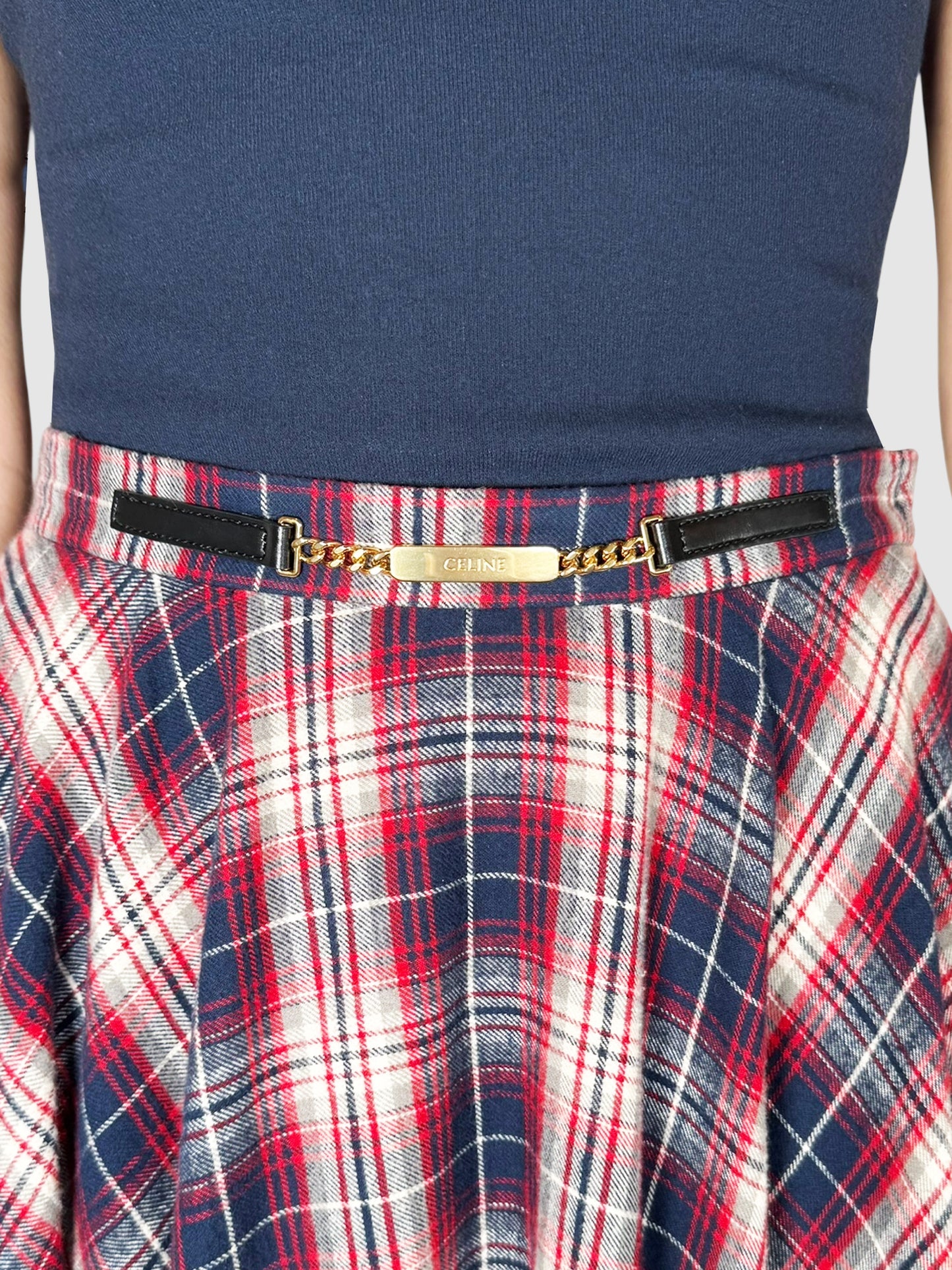 Plaid Midi Skirt