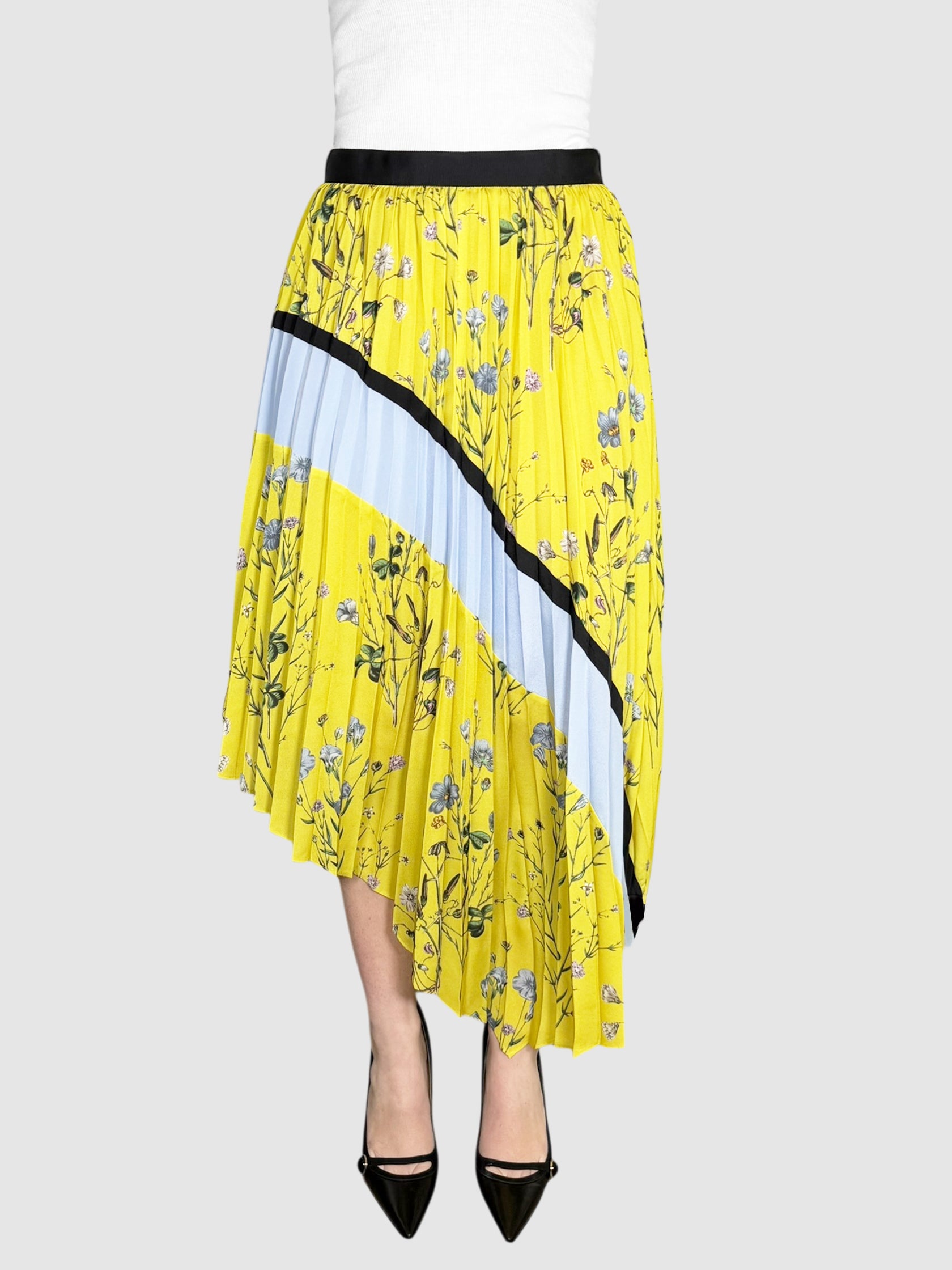 Floral Pleated Skirt