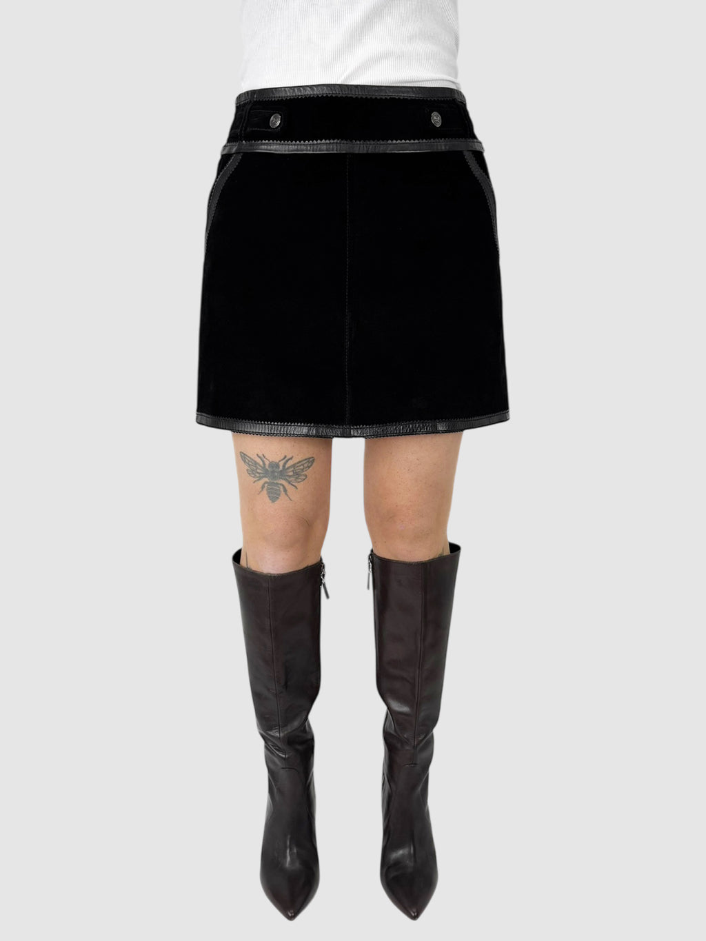 Suede Mini Skirt