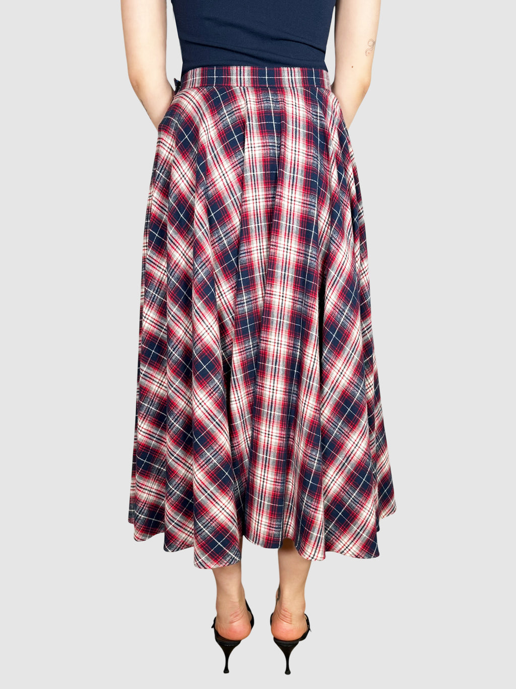 Plaid Midi Skirt