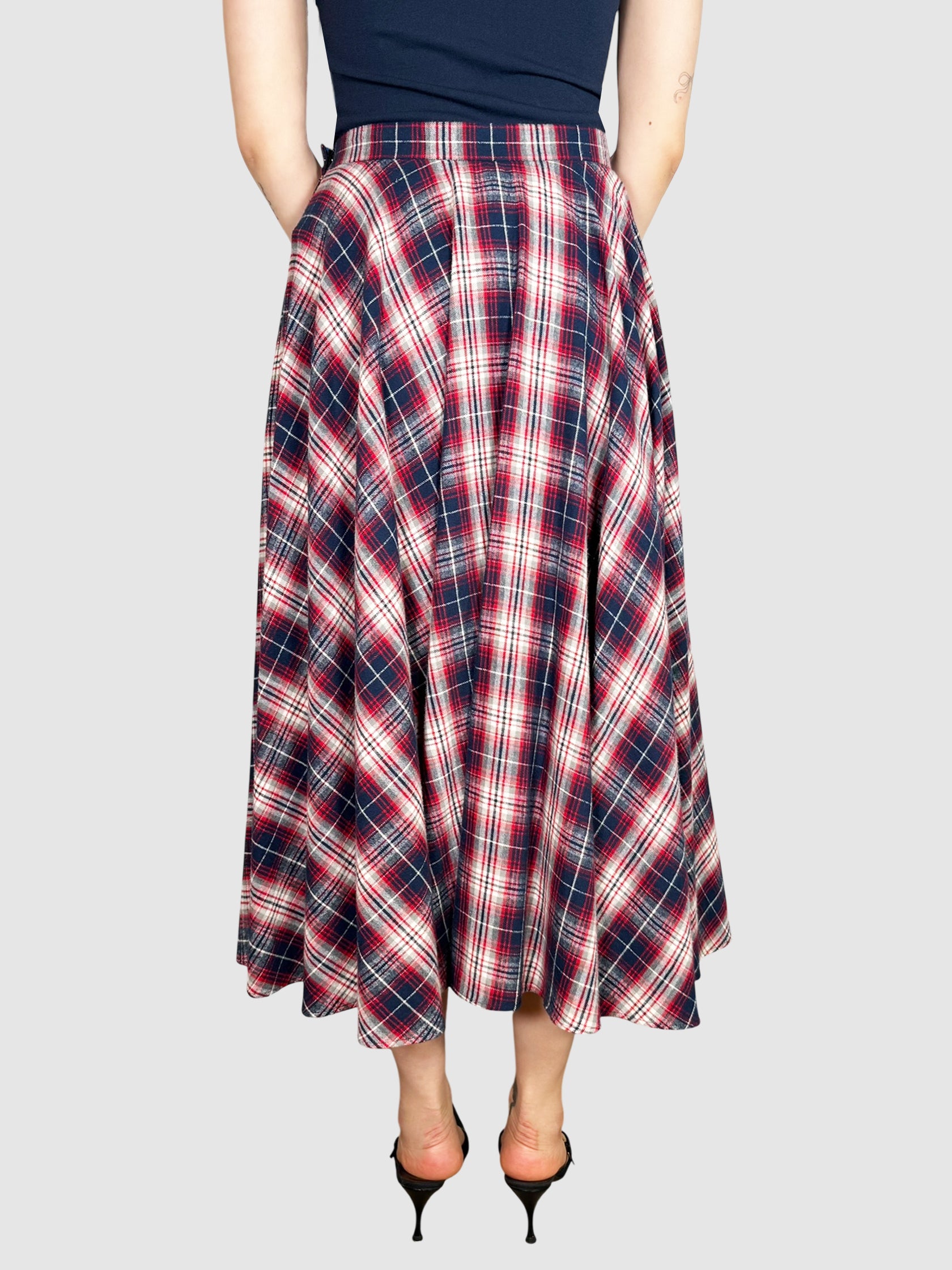Plaid Midi Skirt