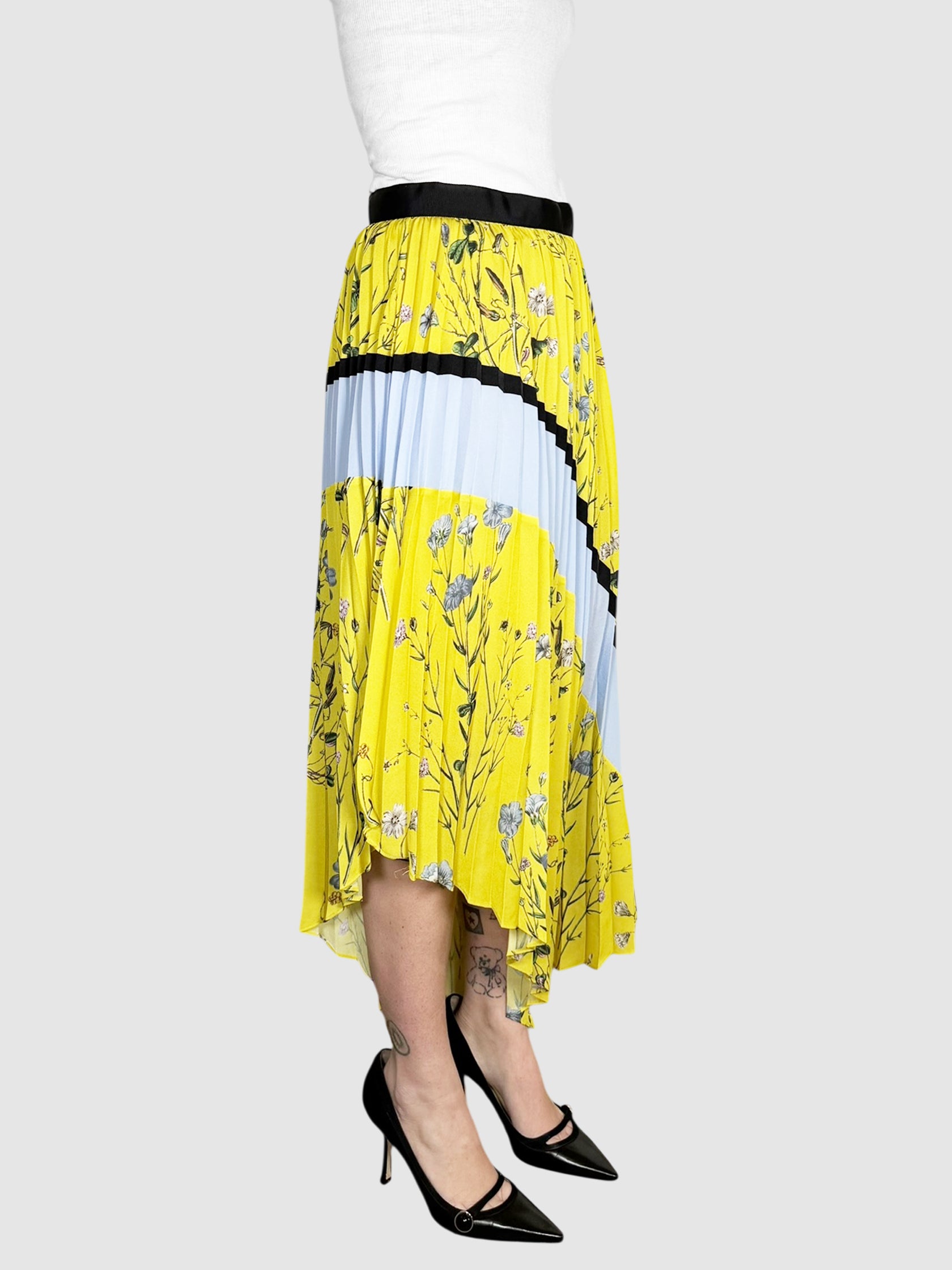 Floral Pleated Skirt