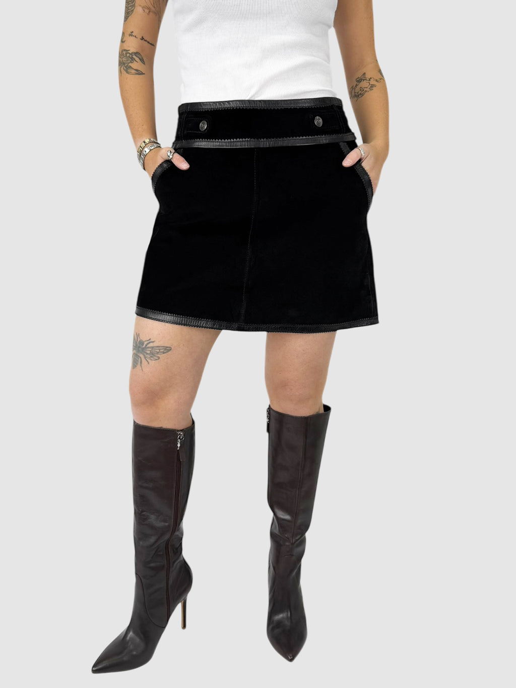 Suede Mini Skirt