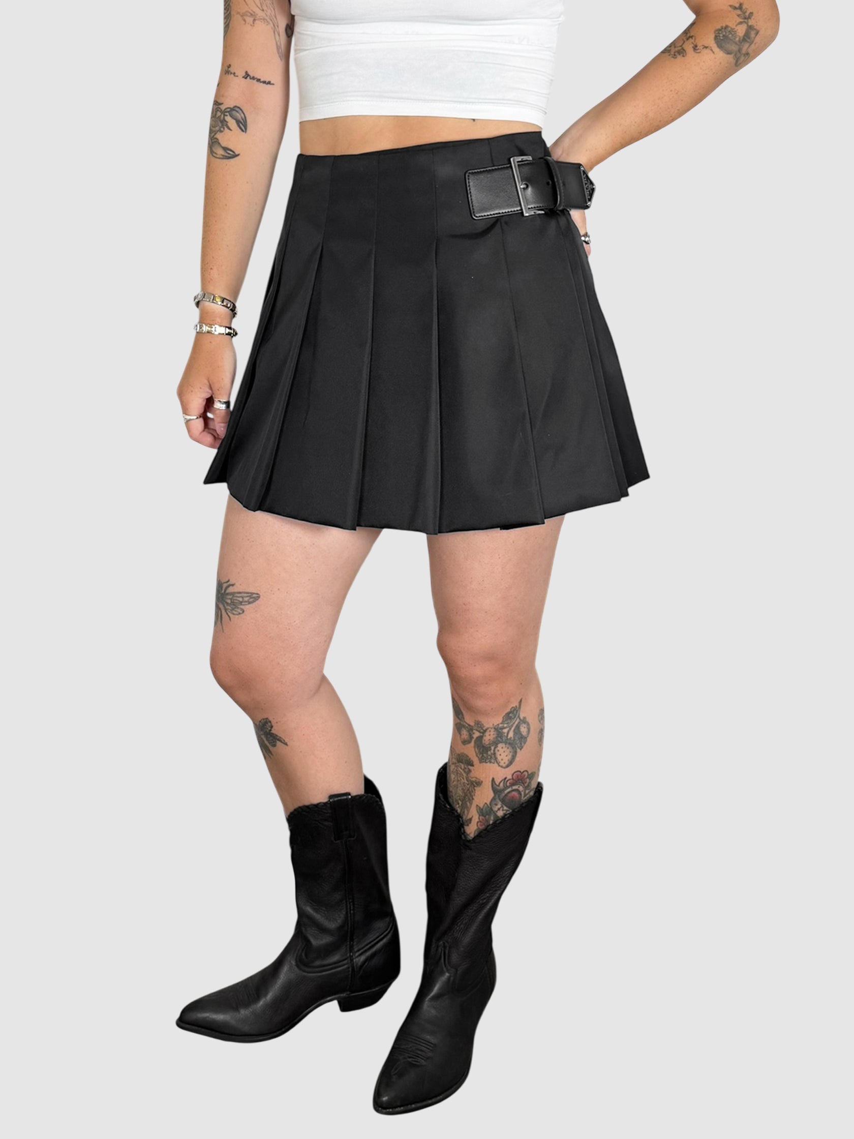 Re-Nylon Pleated Skirt