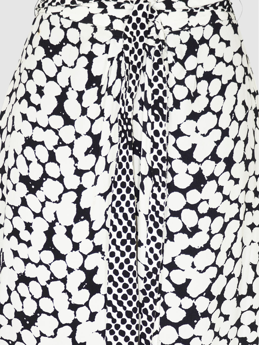 Spot Print Midi Skirt
