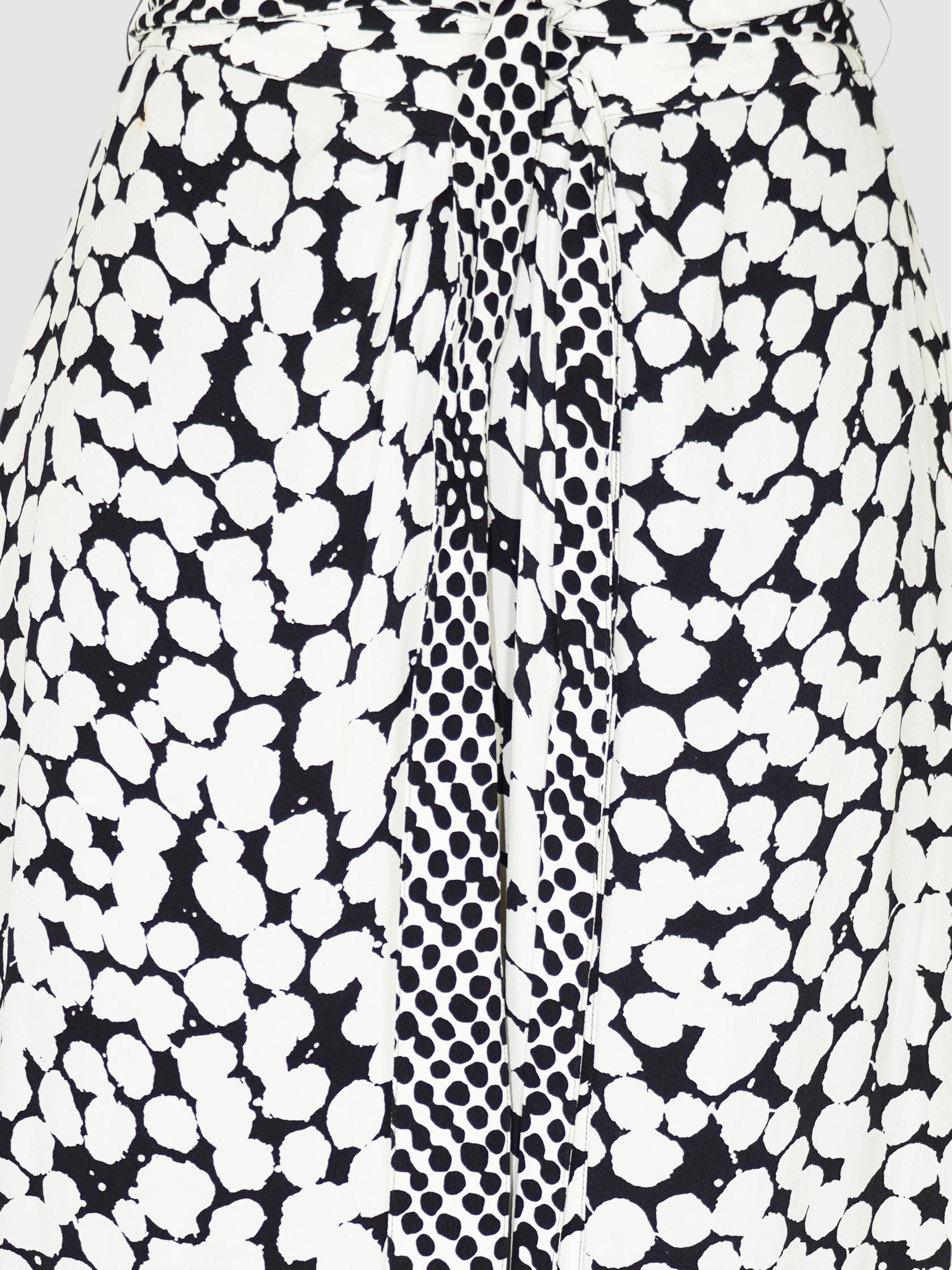 Spot Print Midi Skirt