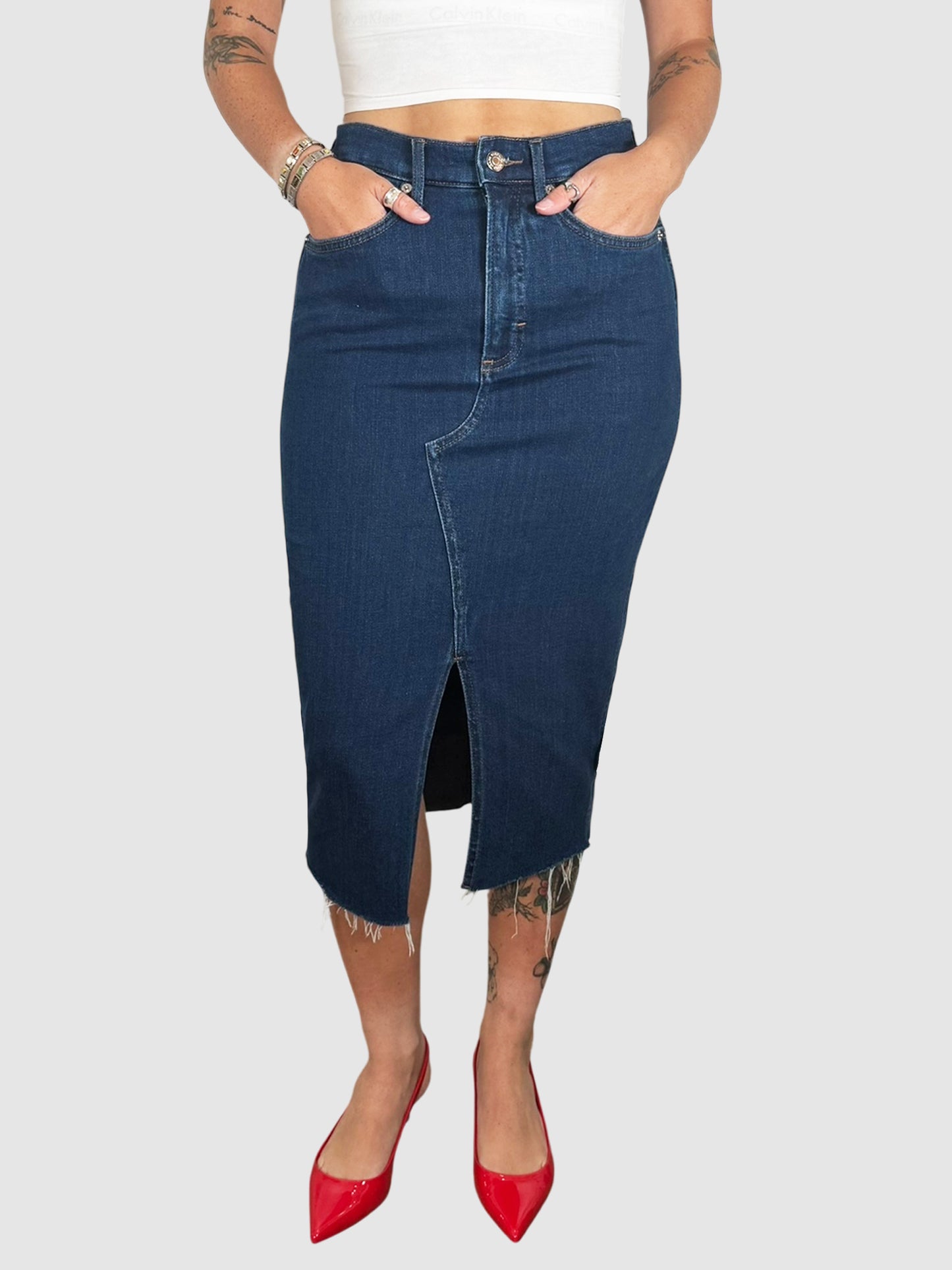 Denim Midi Skirt