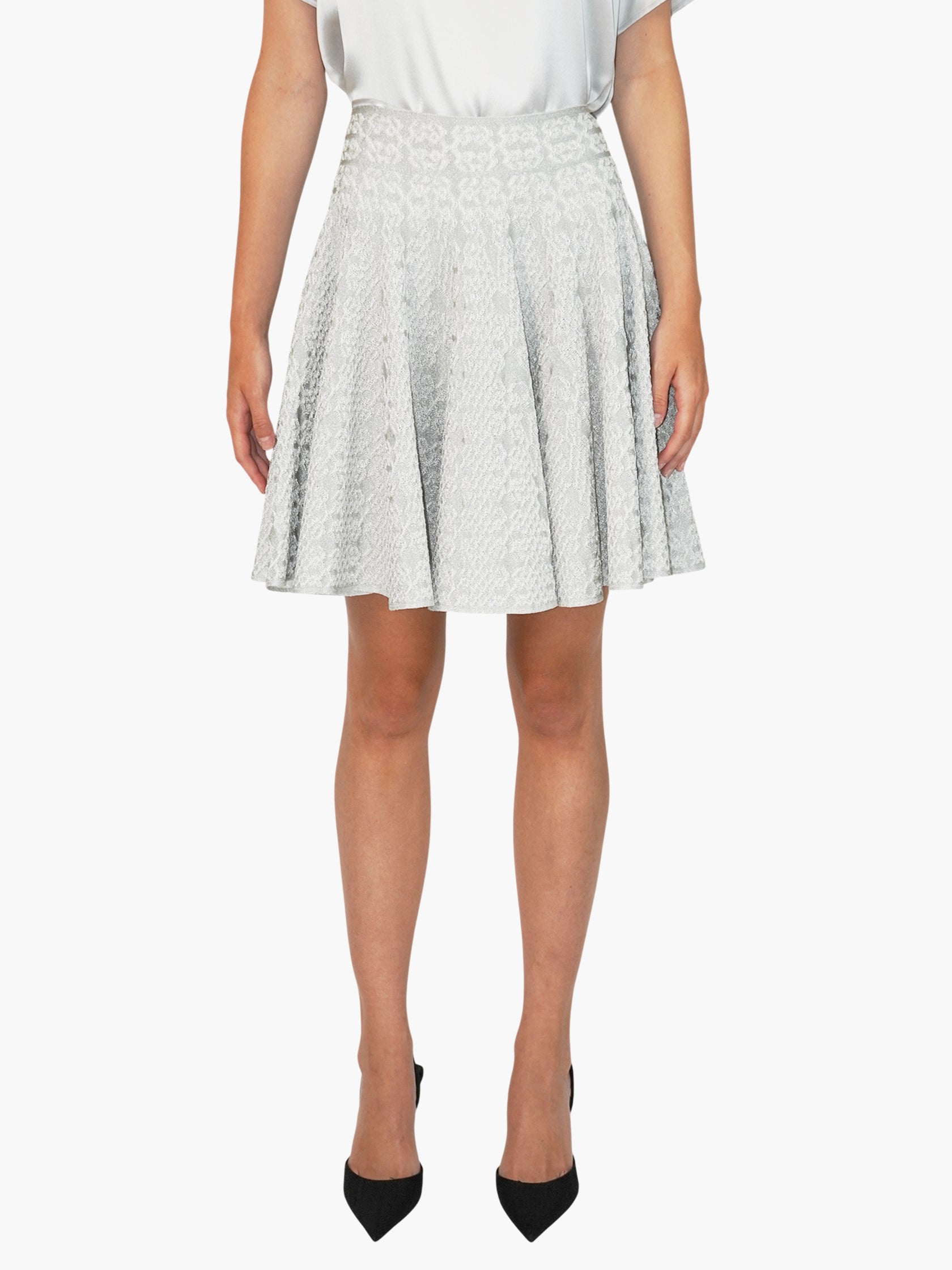 Textured A-Line Skirt