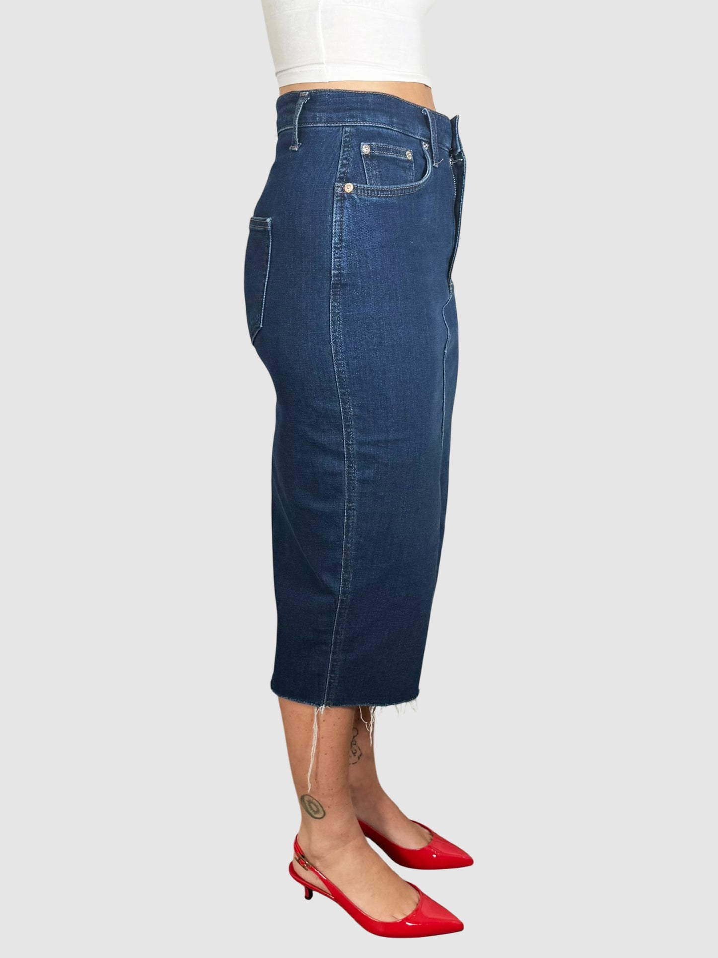 Denim Midi Skirt