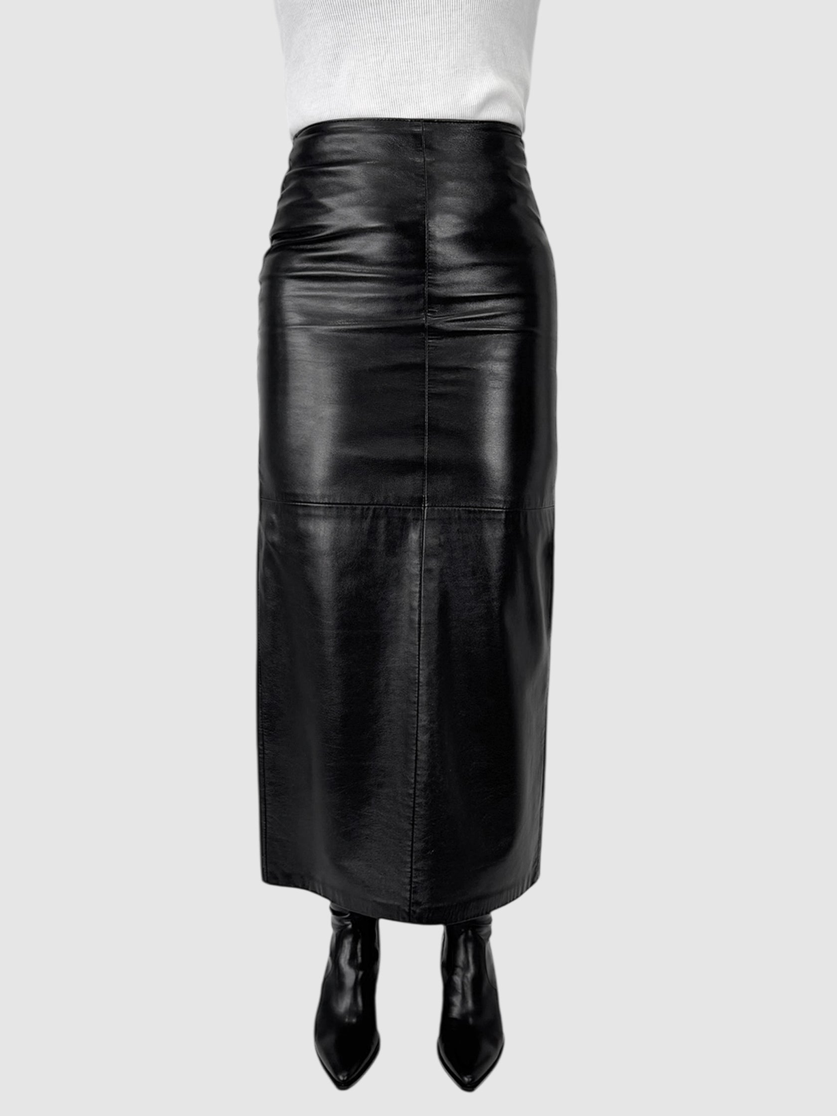 Leather Midi Skirt