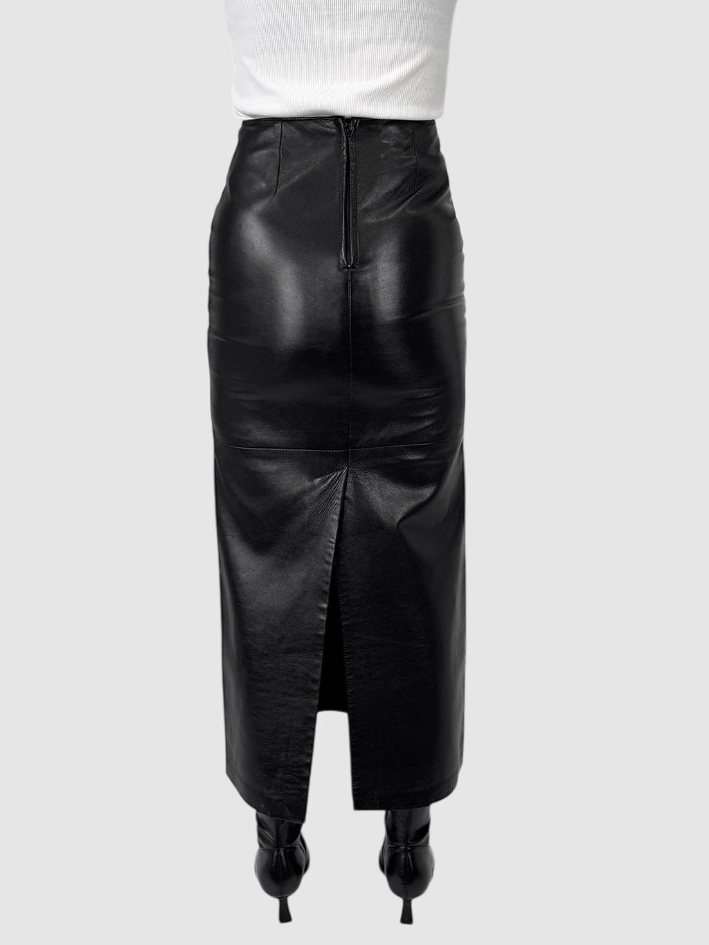 Leather Midi Skirt