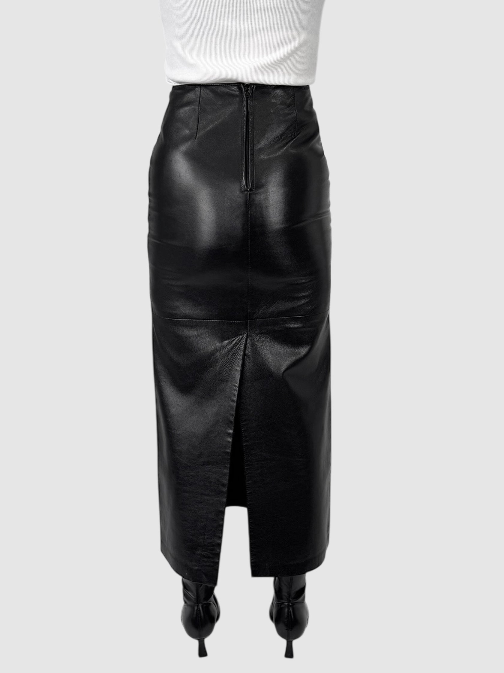 Leather Midi Skirt