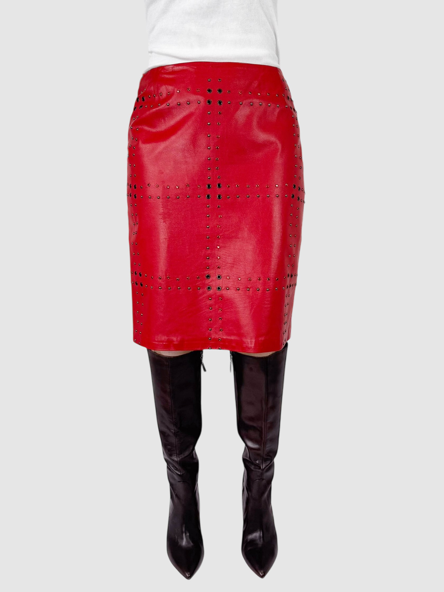 Studded Leather Skirt