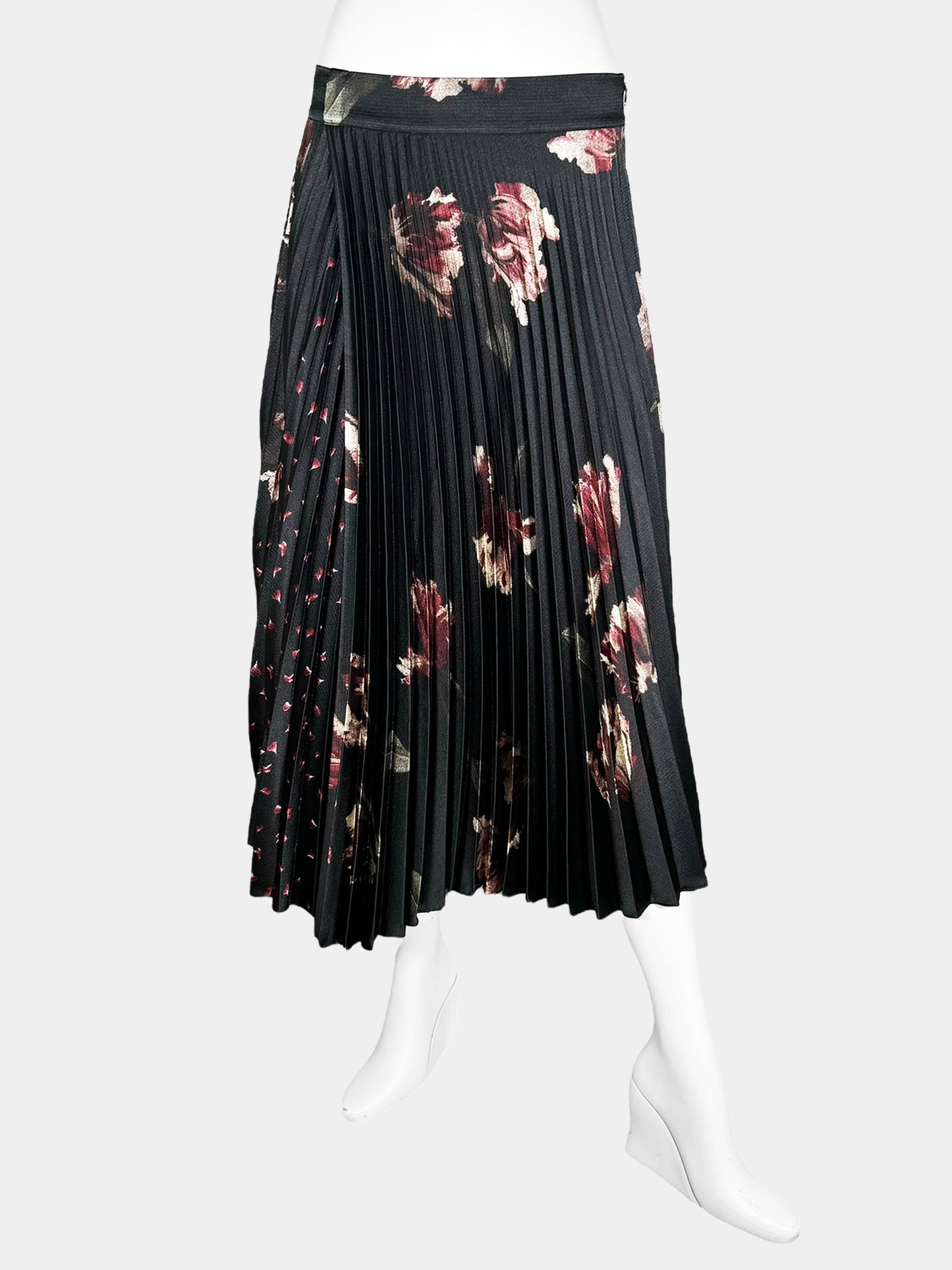 Floral Print Pleated Skirt - Size 6