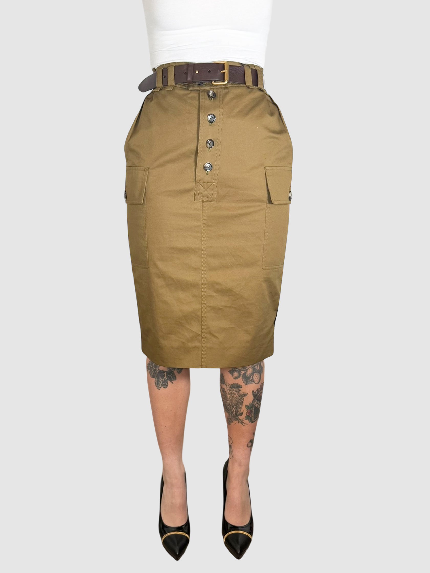 Belted Cargo Skirt