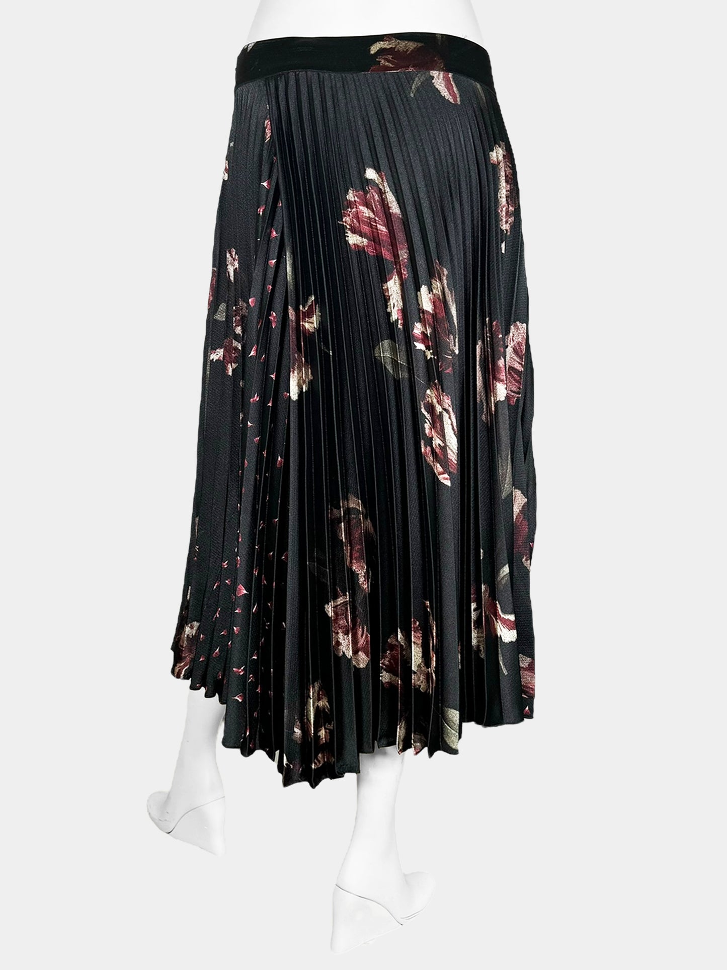 Floral Print Pleated Skirt - Size 6