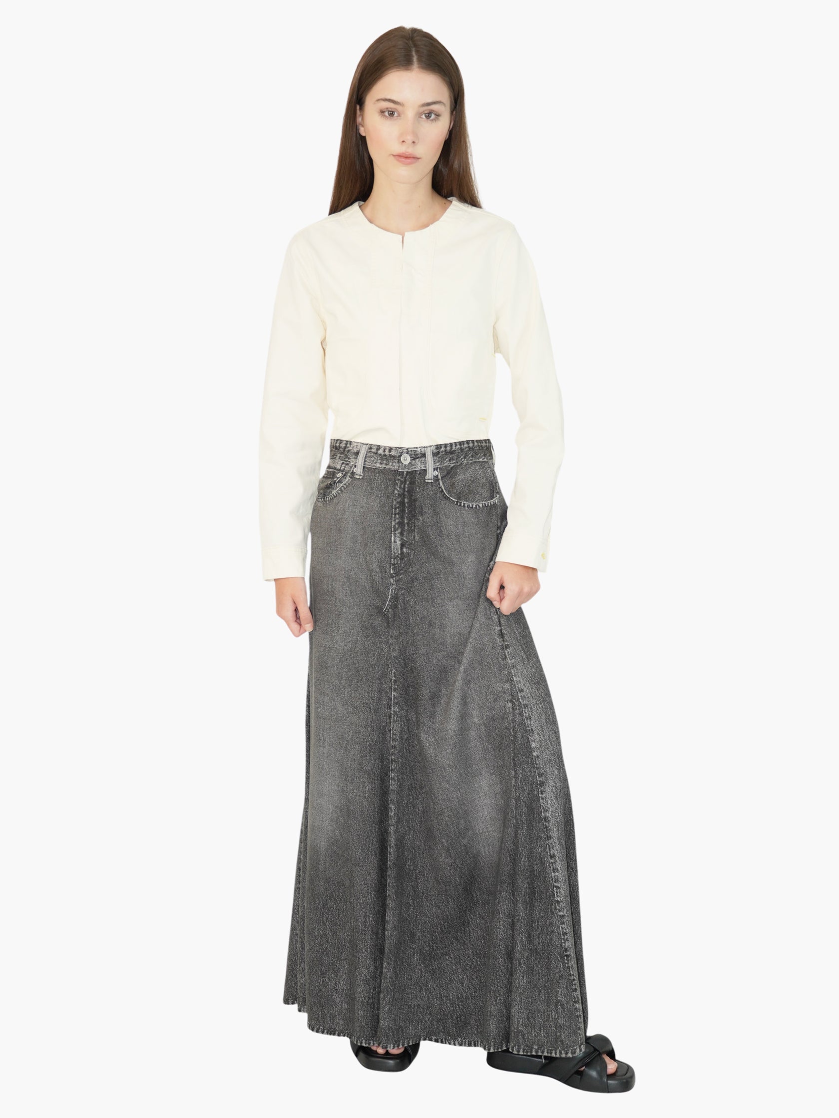 Denim Maxi Skirt