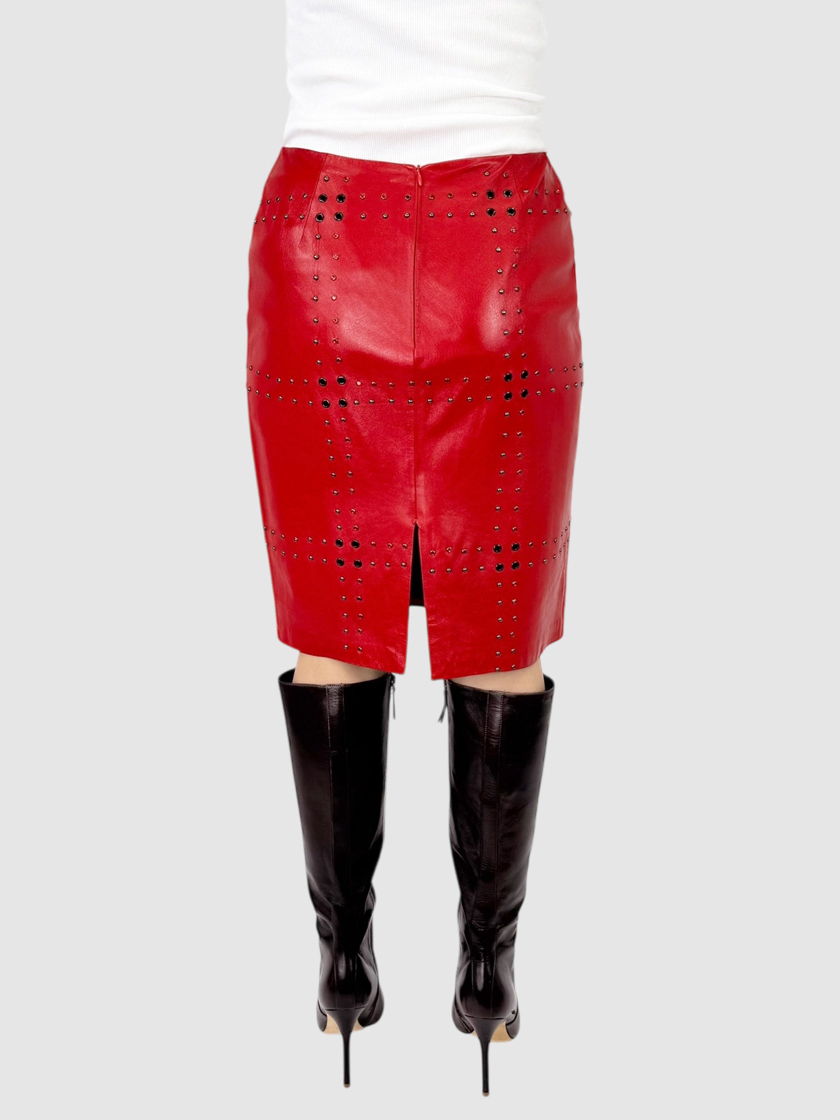 Studded Leather Skirt