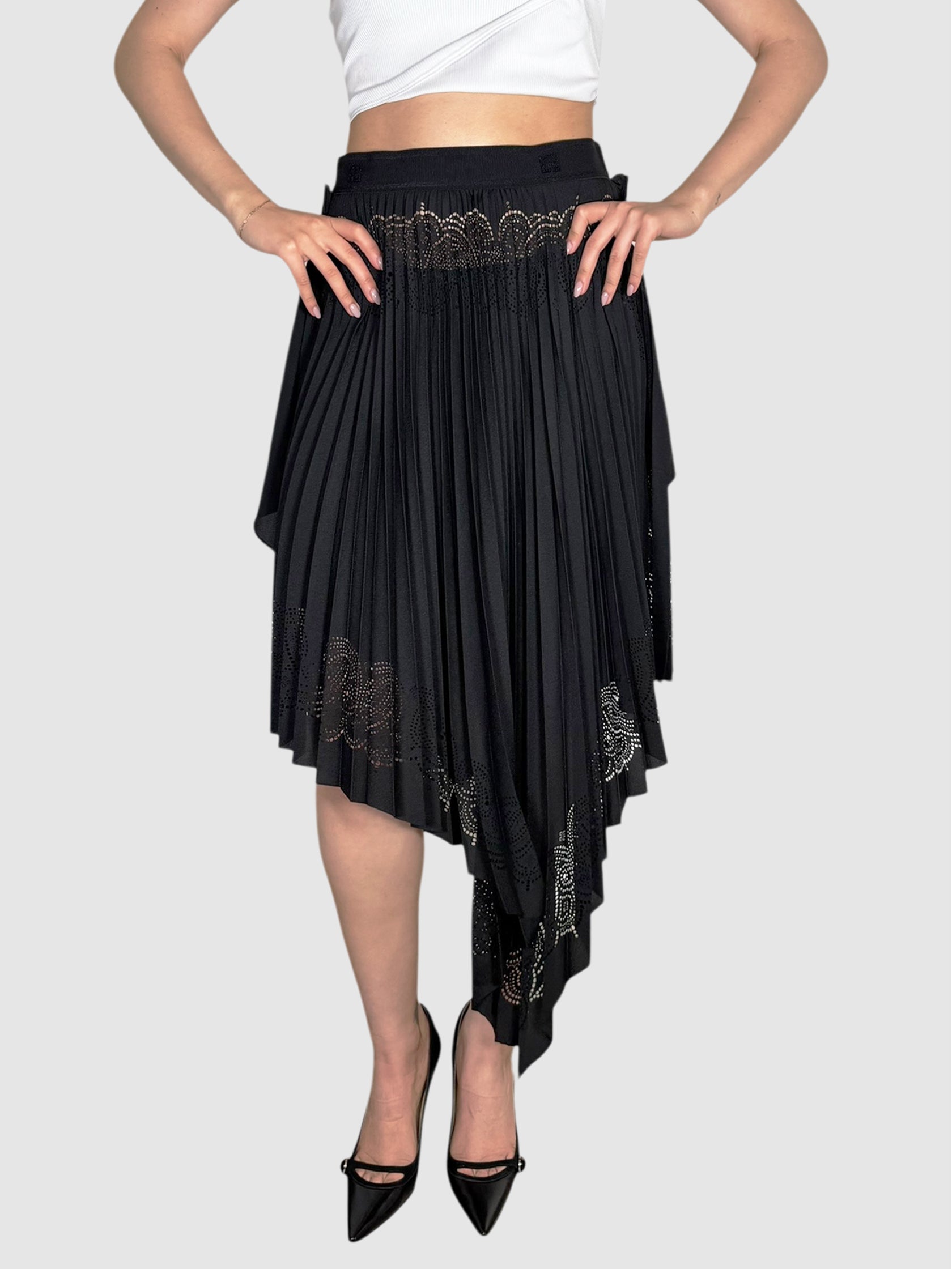 Pleated Asymmetrical Skirt
