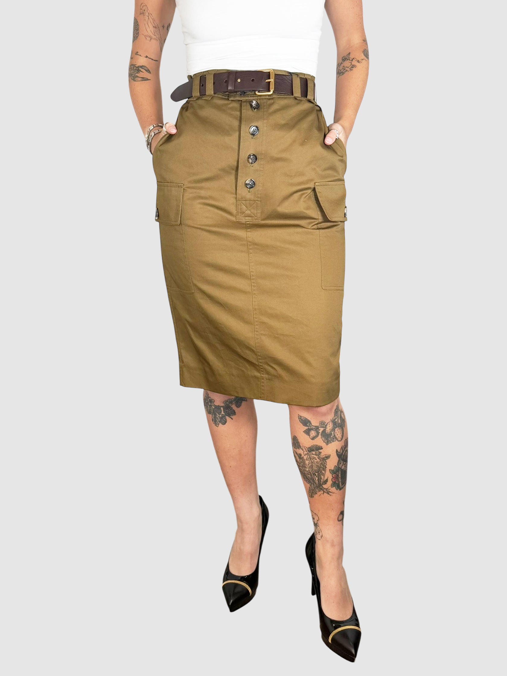 Belted Cargo Skirt