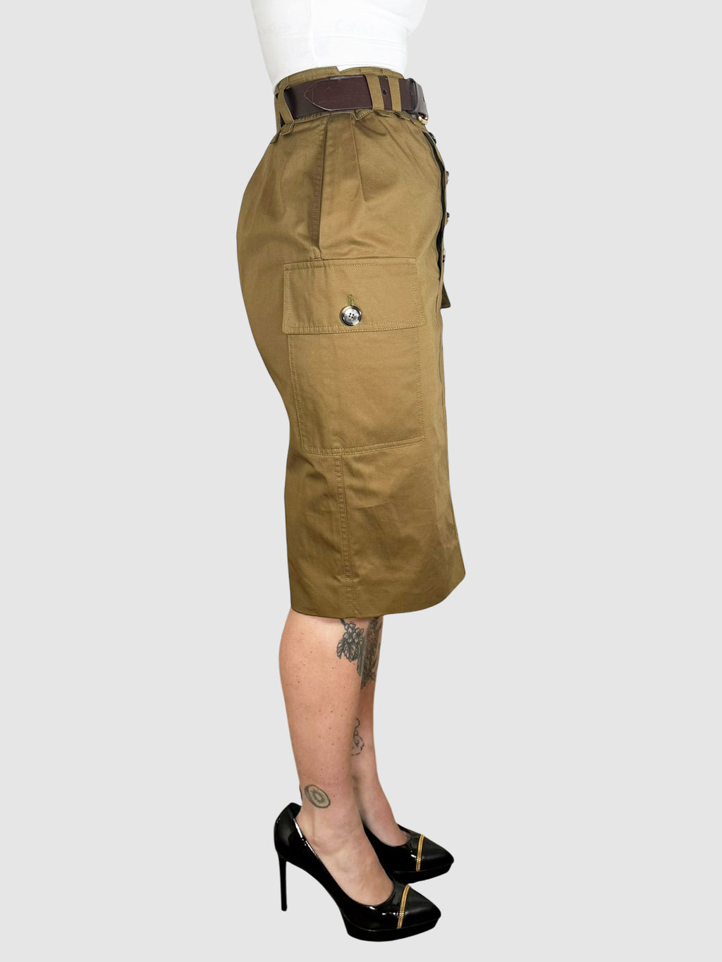 Belted Cargo Skirt
