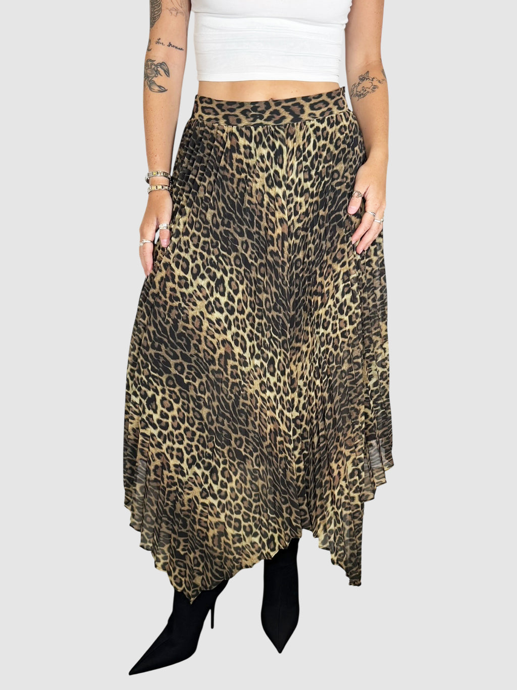 Asymmetrical Leopard Skirt