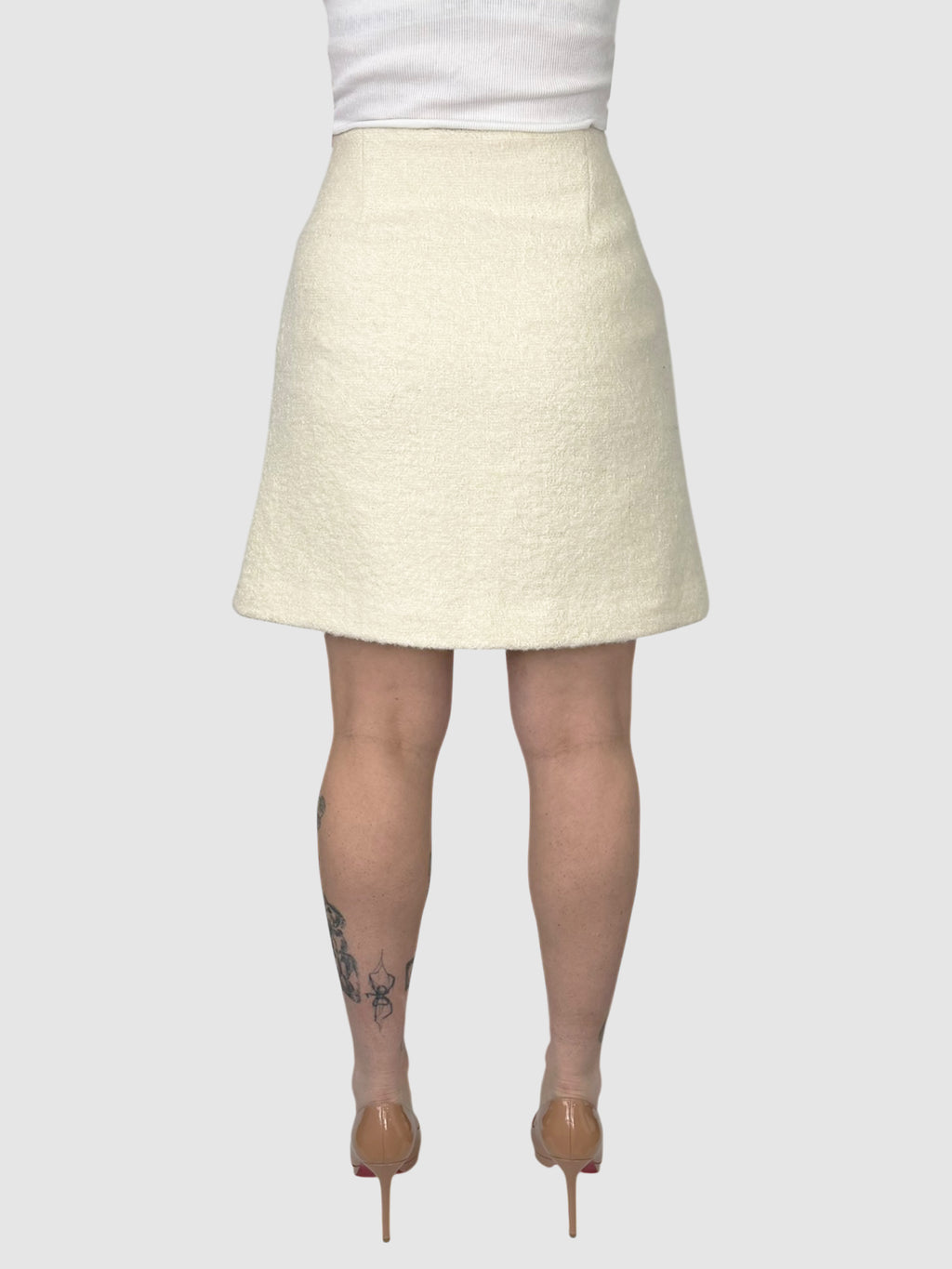Tweed Button-Up Skirt