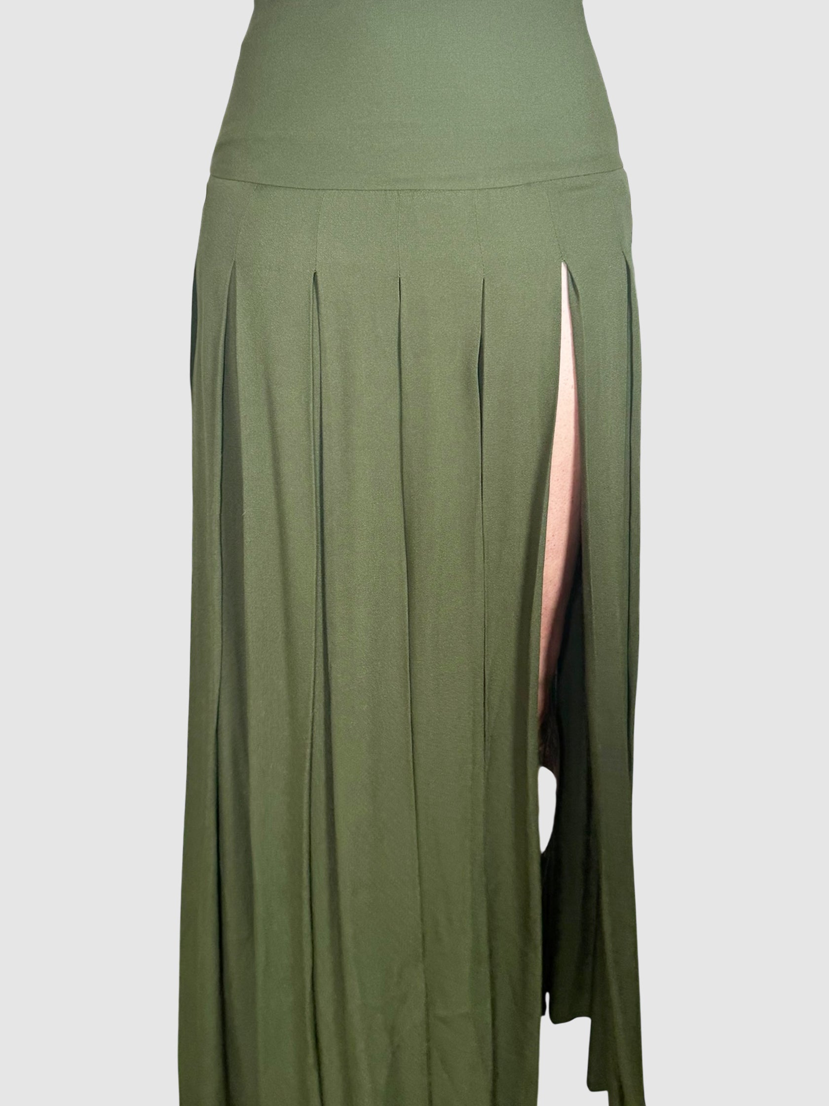 Pleated Maxi Skirt