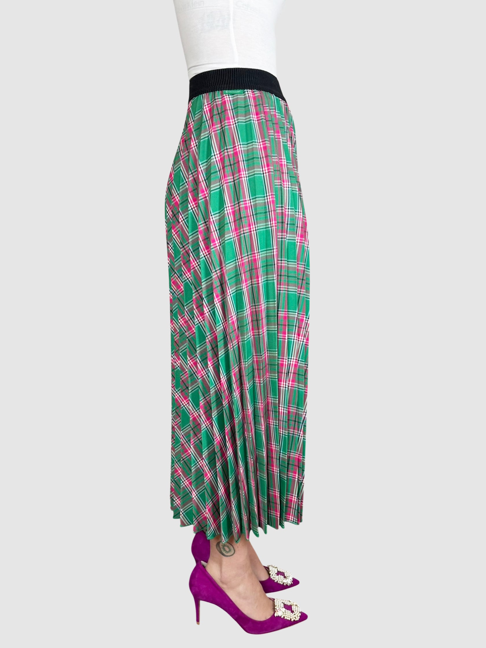 Pleated Check Skirt