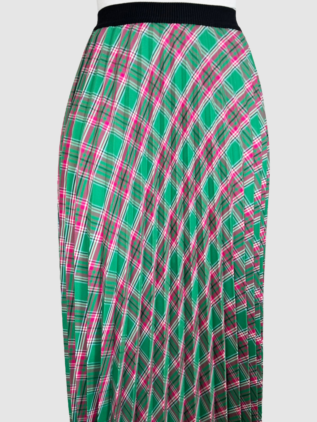 Pleated Check Skirt