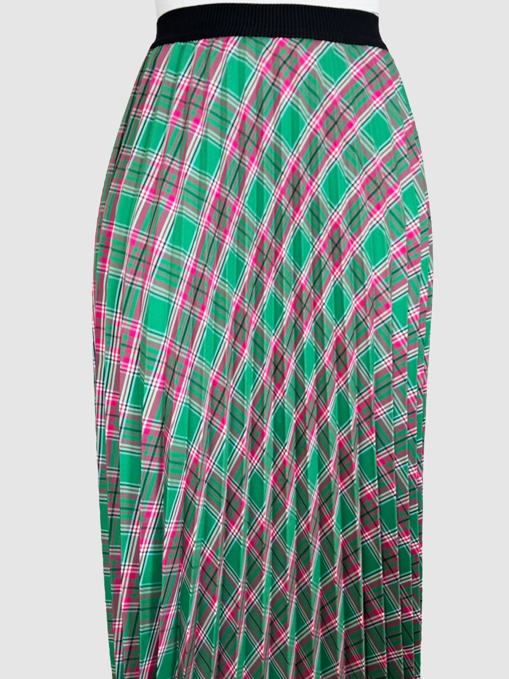 Pleated Check Skirt
