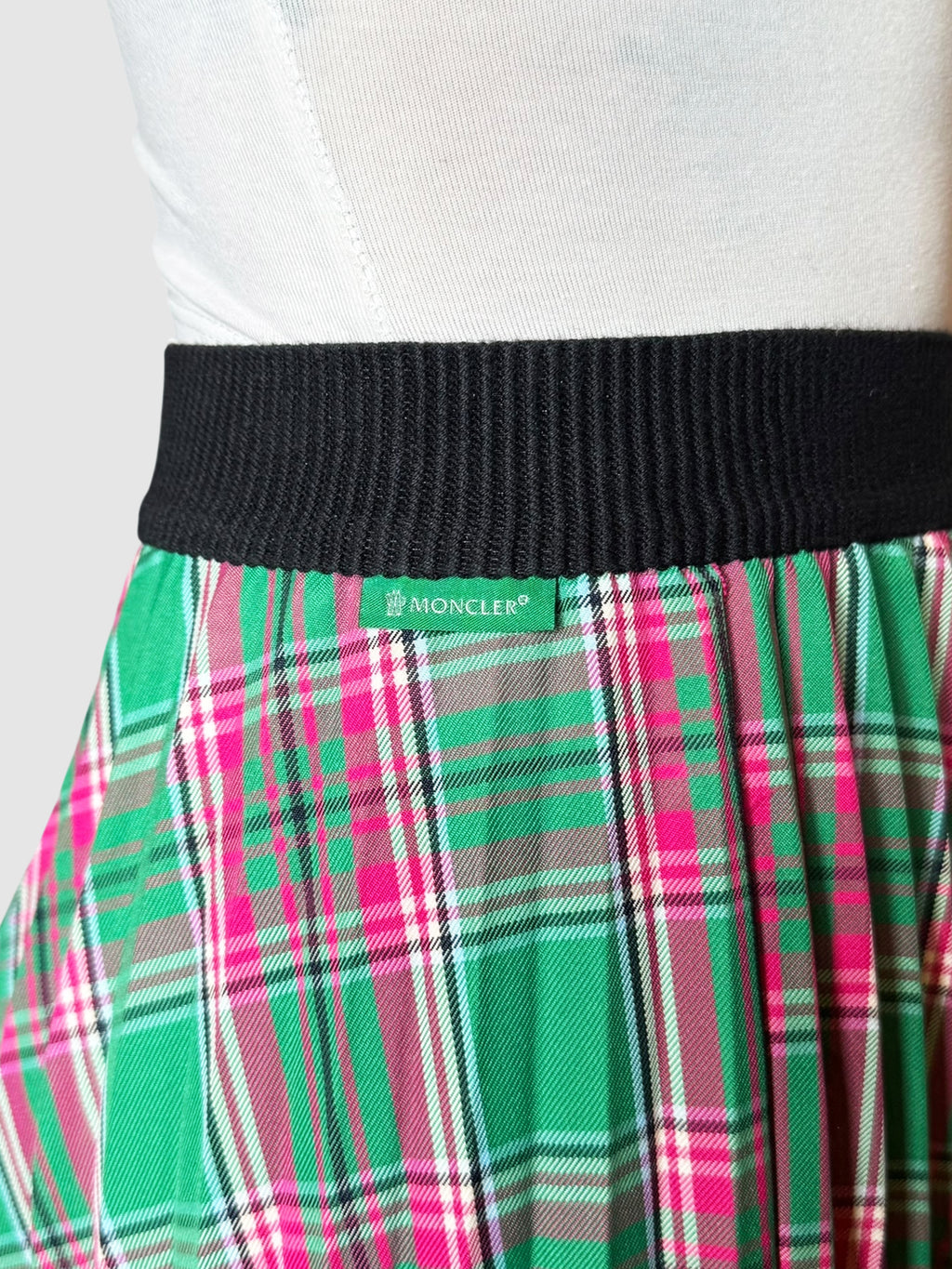 Pleated Check Skirt